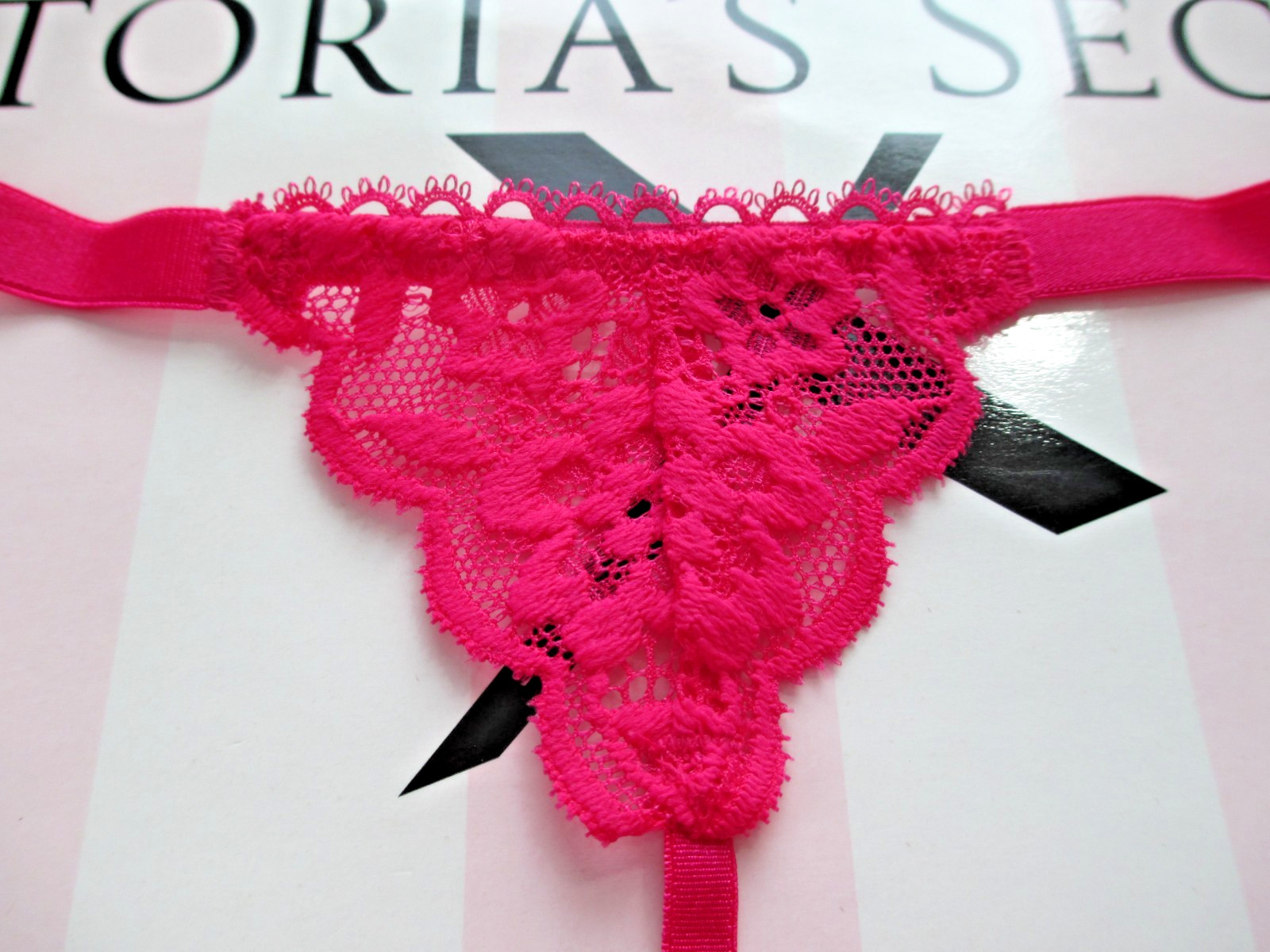 VICTORIA’S SECRET Cotton V-String Thong Panty S M L XL Pink NWT VS FREE SHIP 4+