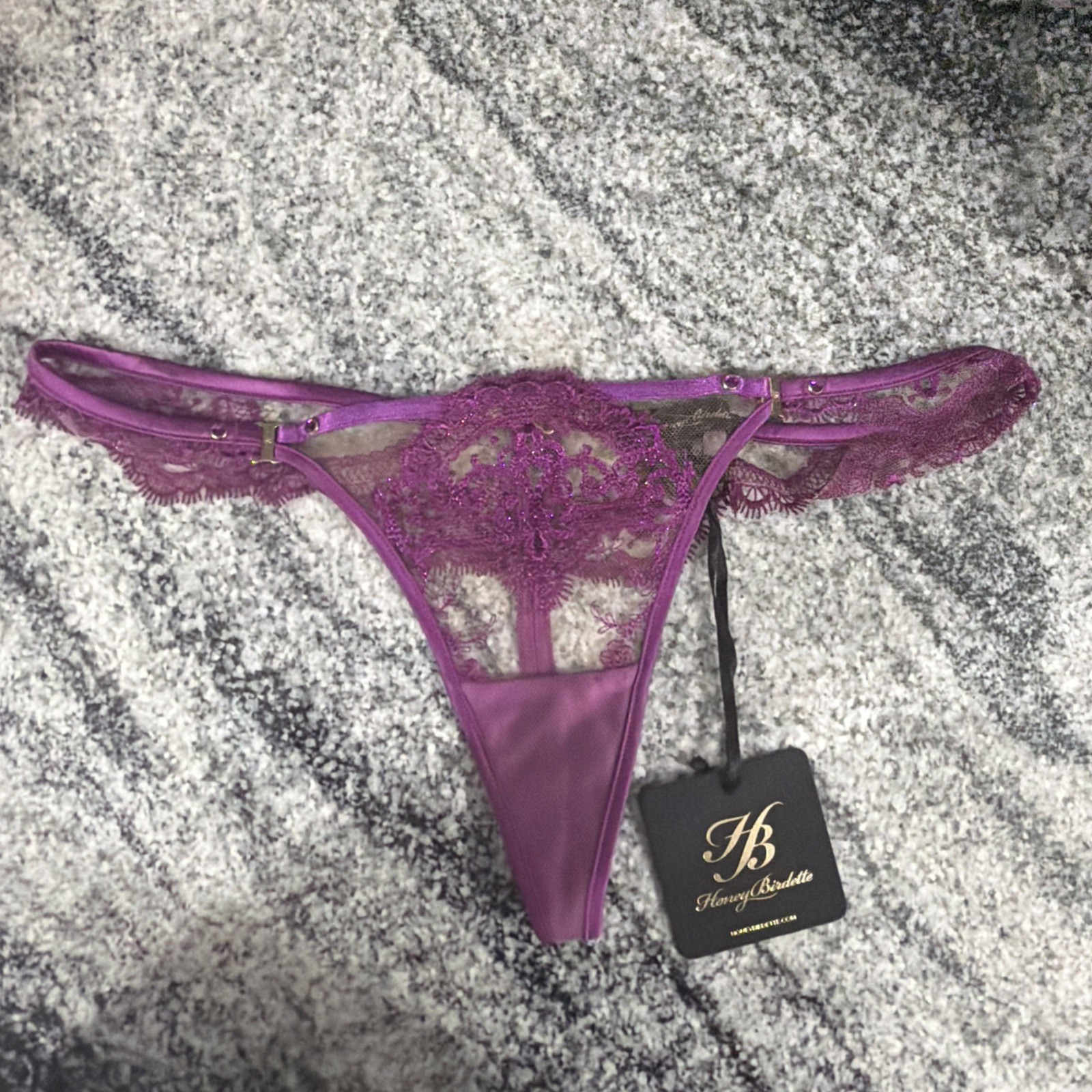 Honey Birdette Gabrielle Orchid Thong S New with Tags