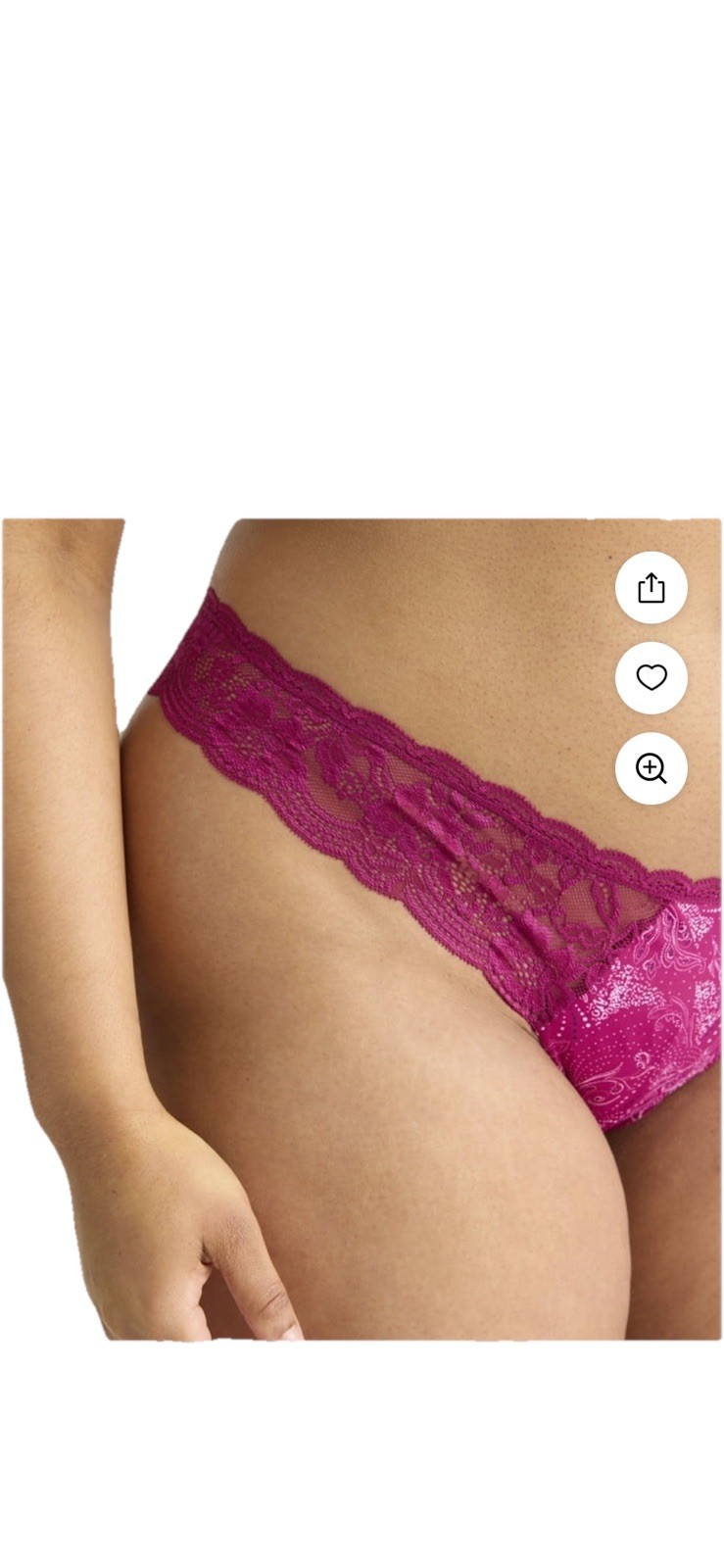 New Joyspun Women’s Microfiber and Lace Thong Panties, 3-pack ( XS – 3XL)