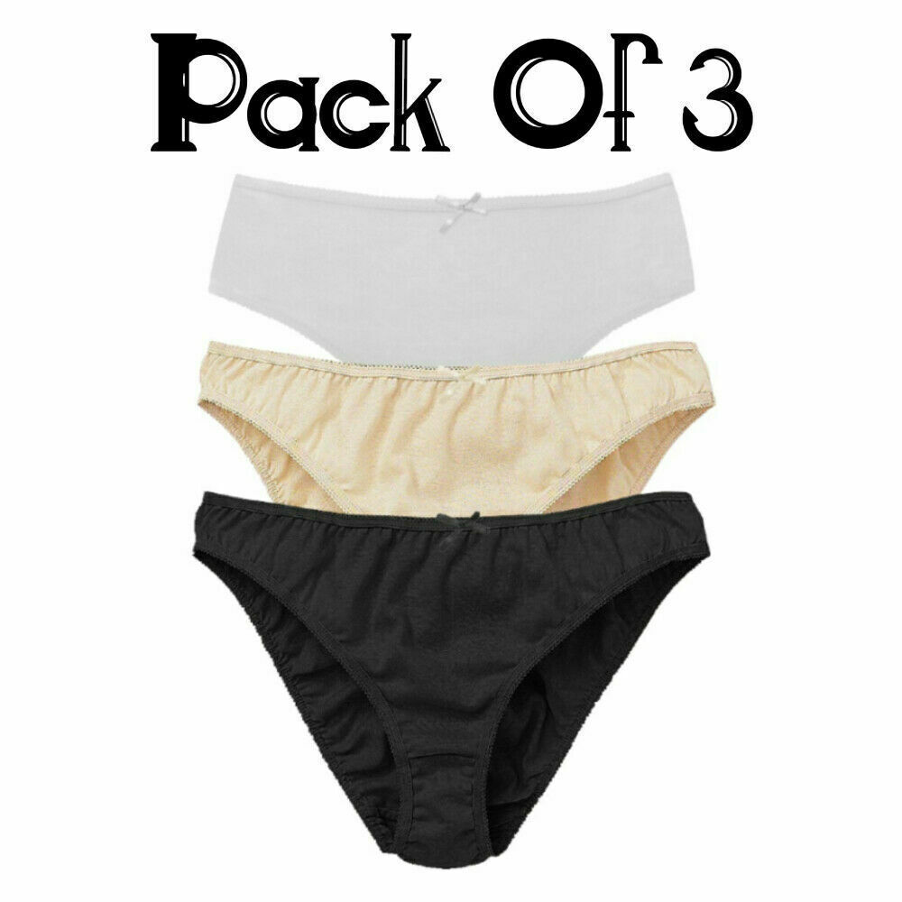 New Ladies Briefs Maxi Cotton Full Comfort Fit Underwear 3, 6, 12, Pack