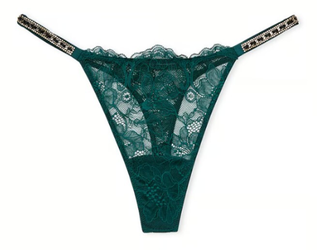 Victoria’s Secret ACCEPT OFFERS Rhinestone Shine Straps Thong XS S M L XL Panty