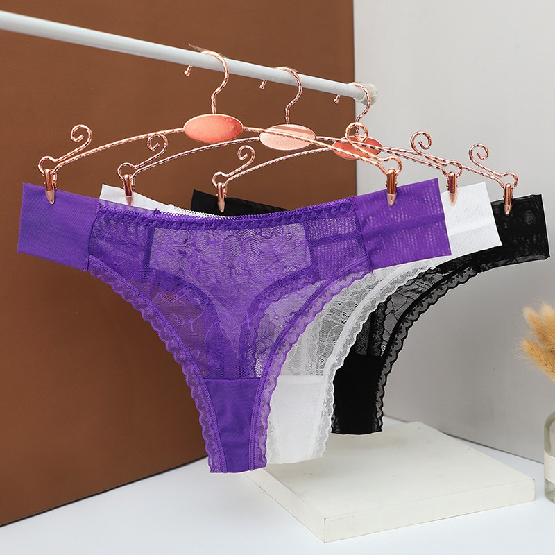 6 Pack Lot Sexy Womens See Through Sheer Panties Thongs Underwear Sissy Lingerie