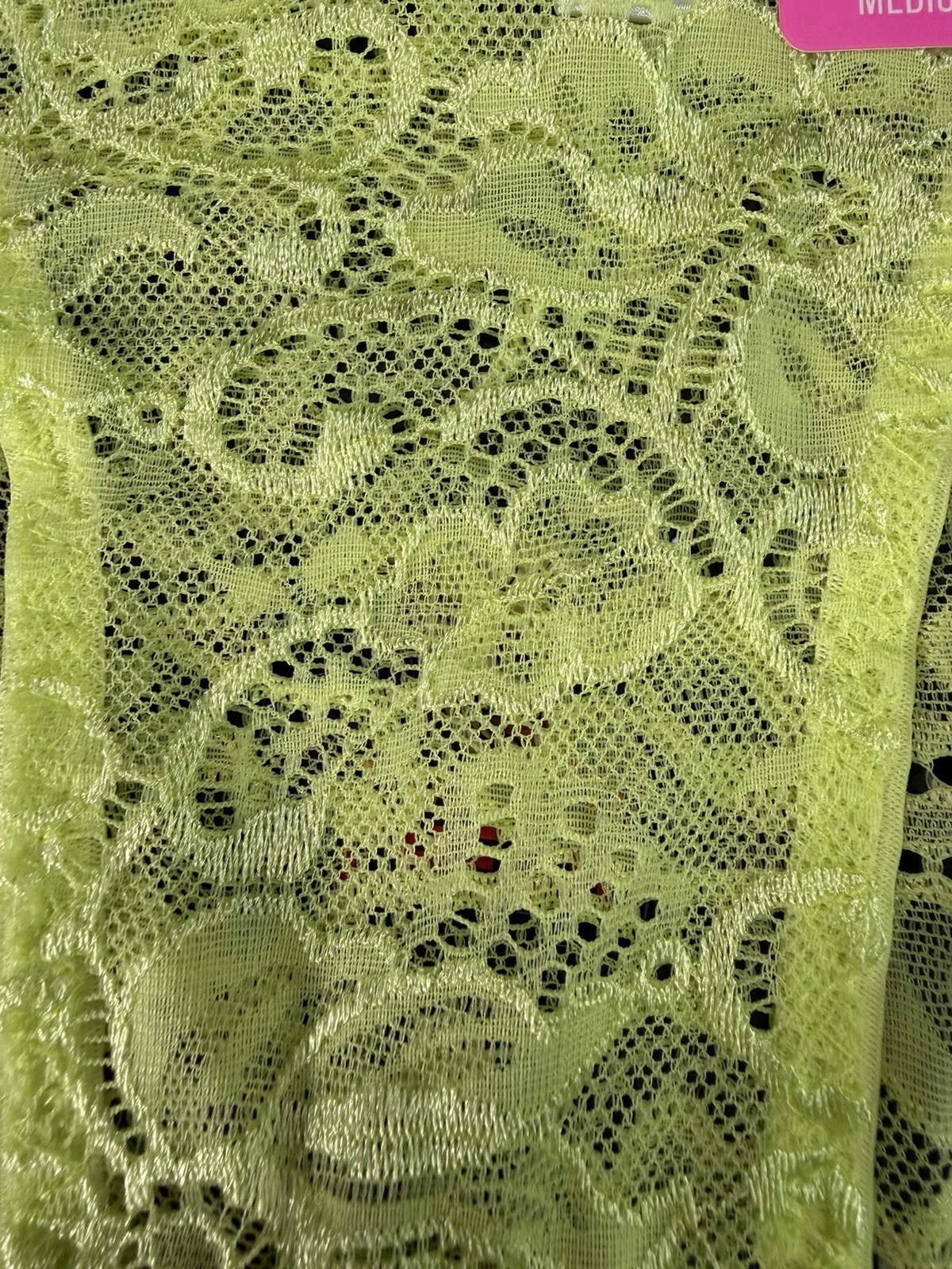 Rue21 True Women M Brazilian Panty Underwear See Through Mesh Sheer Floral Angel