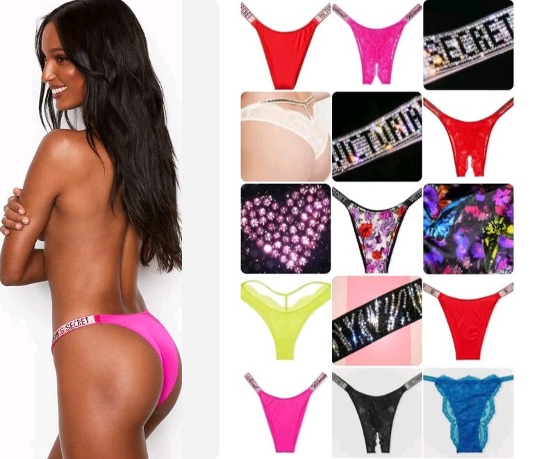 Victoria’s Secret SALE! Rhinestone Shine Strap Brazilian XS S M L XL XXL Pantie