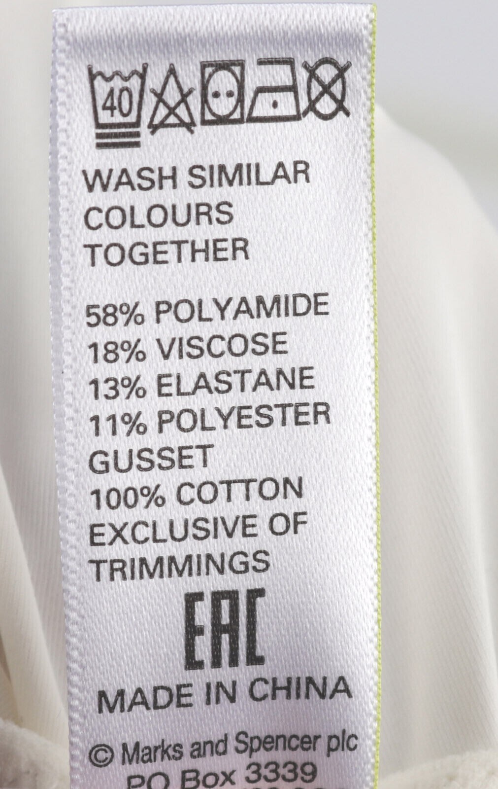 M&S Autograph High Leg Knickers Cream Womens Size 26 x2 zz