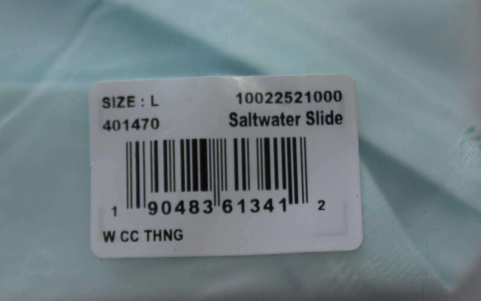 Tommy John Women’s Solid Stretch Lightweight Basic Thong Blue Elixir Large NWT