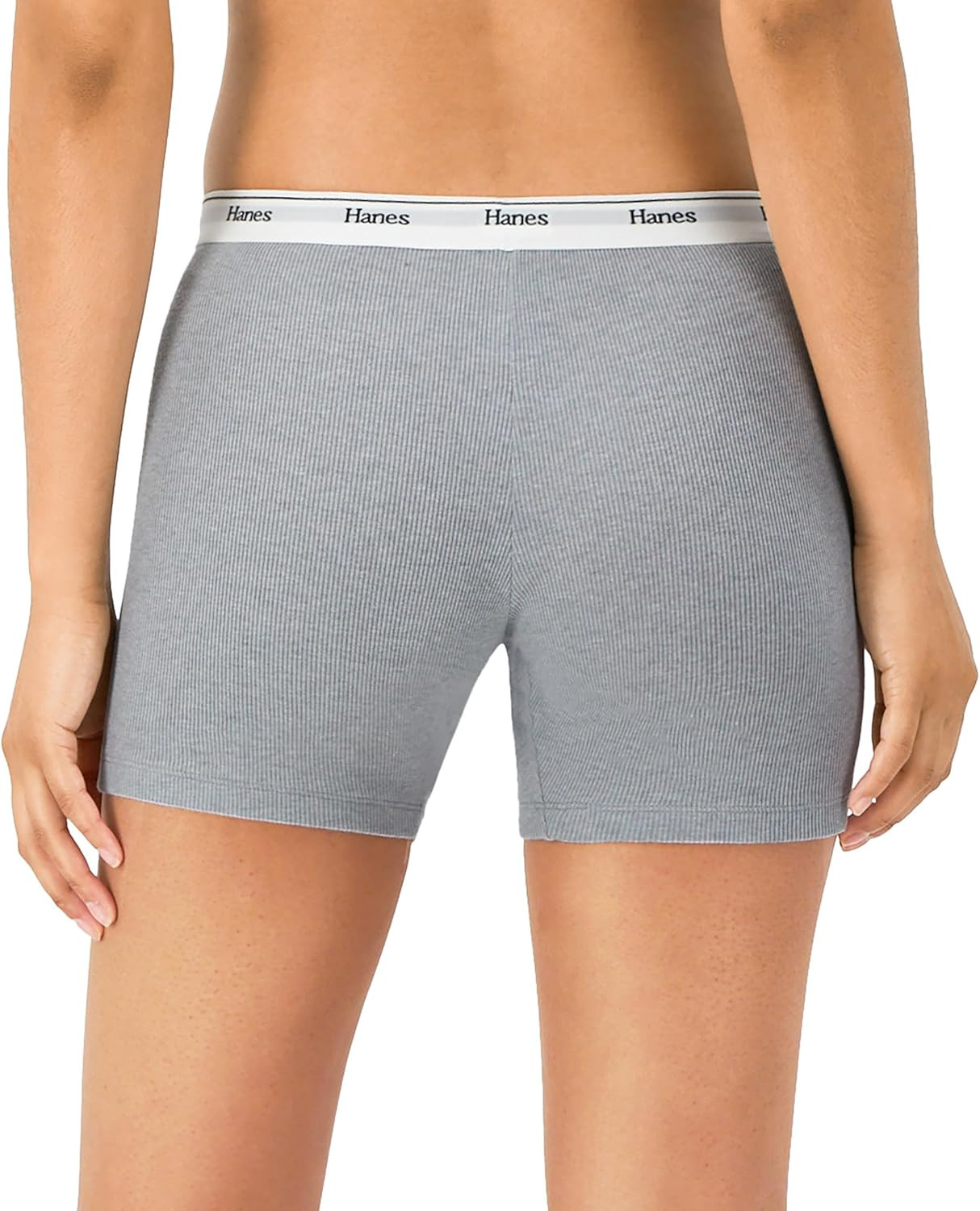 Originals Women’S Mid-Thigh Boxer Brief Pack, Stretch Cotton Underwear, 4-Pack