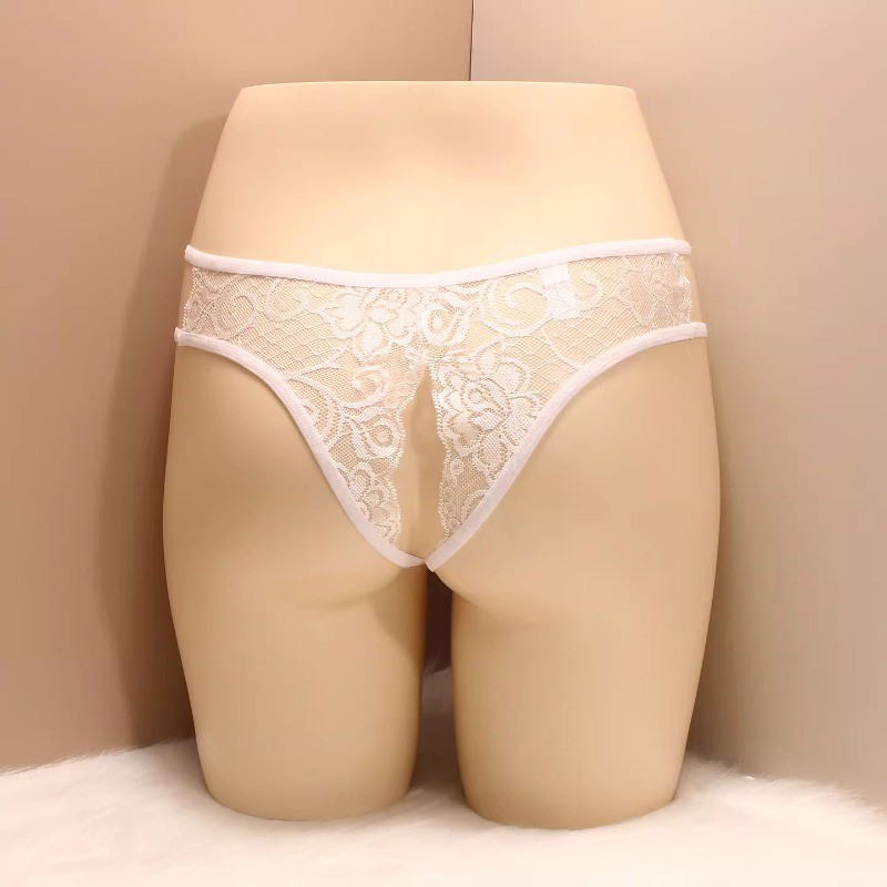 3pc Knickers Hollow Out Lace Crotchless Briefs Cheeky Panties Lingerie Underwear