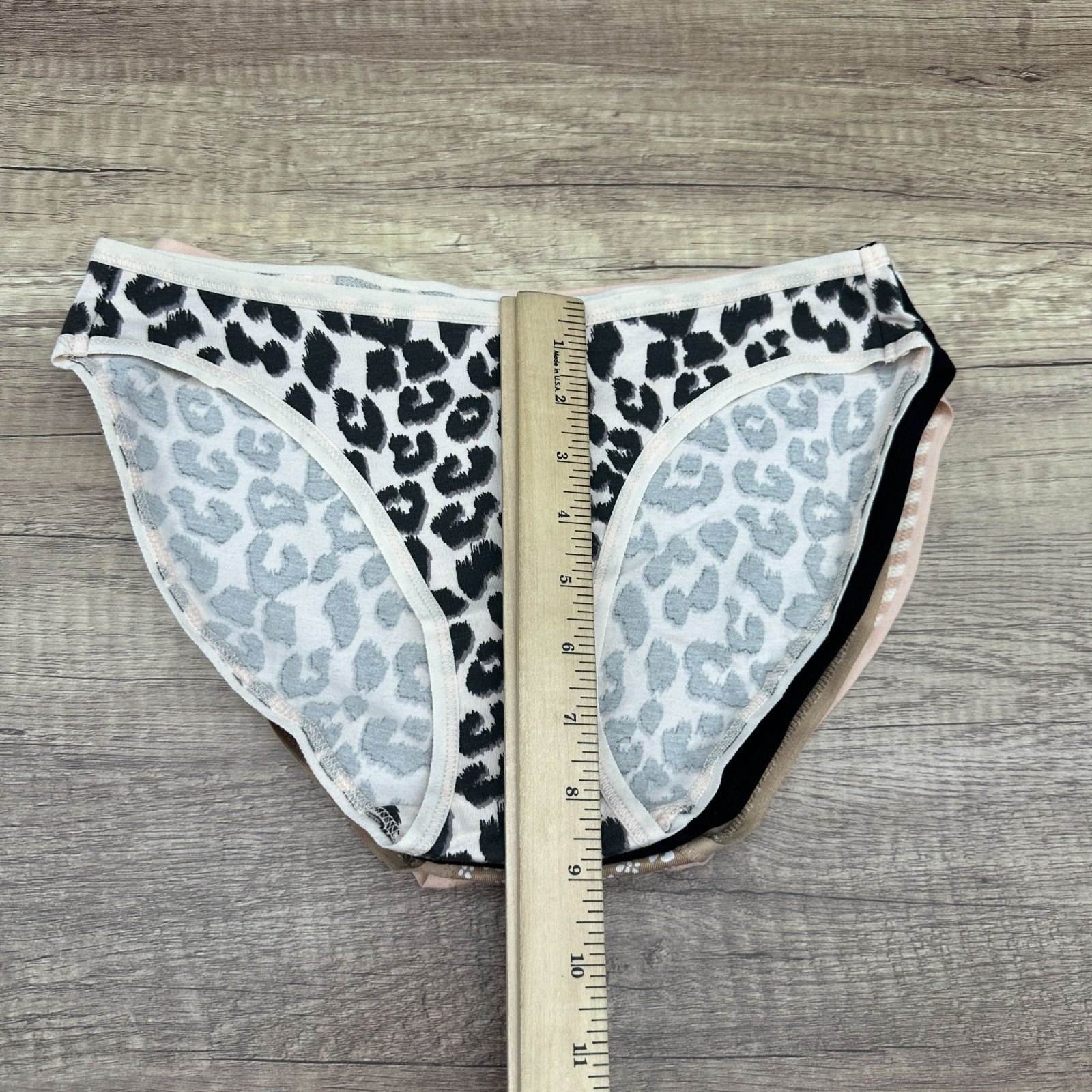 Pact Women’s Organic Cotton Bikini Panties 4 Pack Floral Leopard Stripe Black S