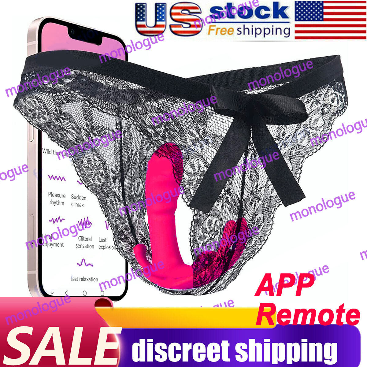 Butterfly Vibrating Women Panties Massager Sexy Wireless APP Control Waterproof