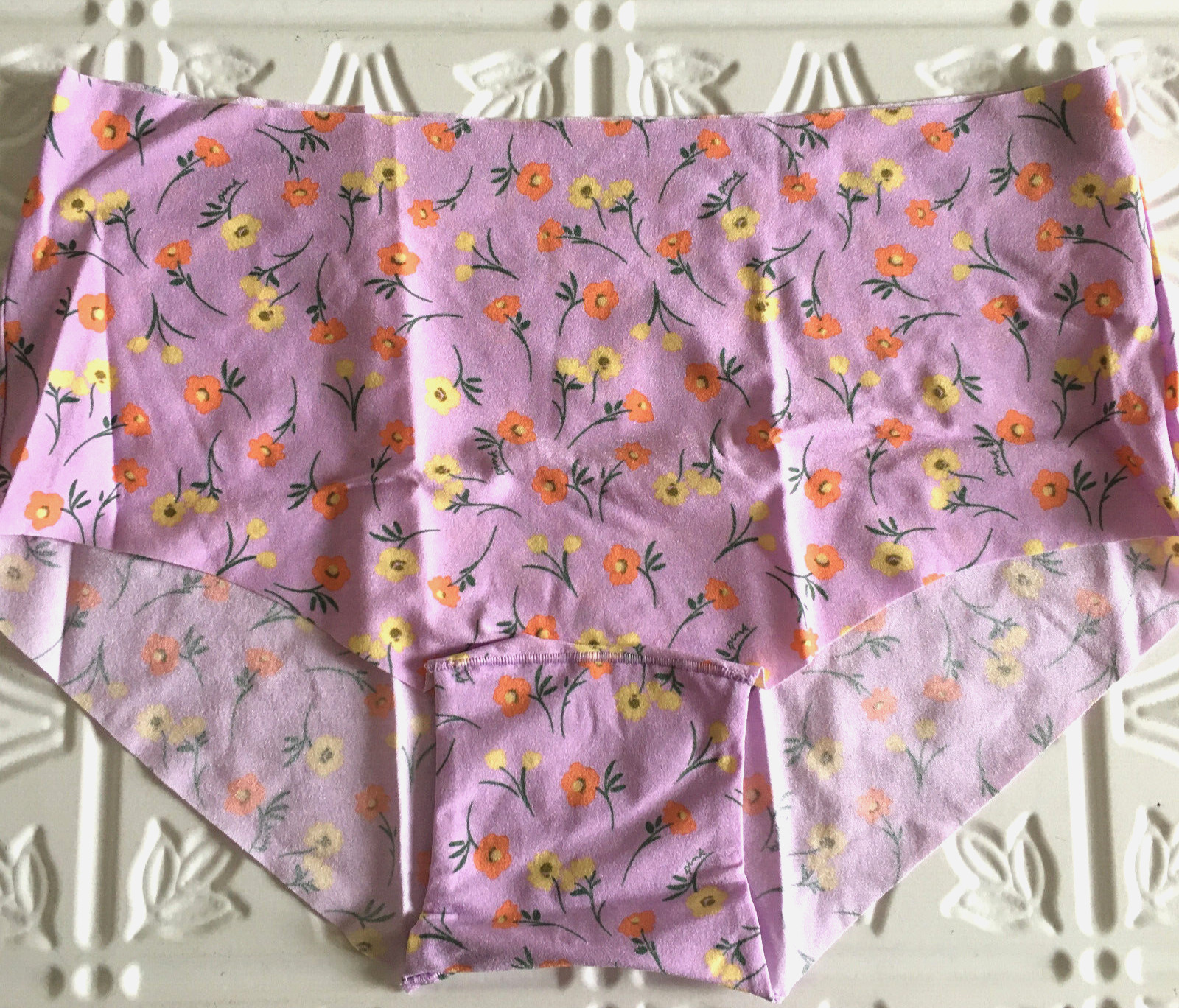 Victoria’s Secret PINK Shortie Panties Women’s XL Lavender Floral No Show NWT