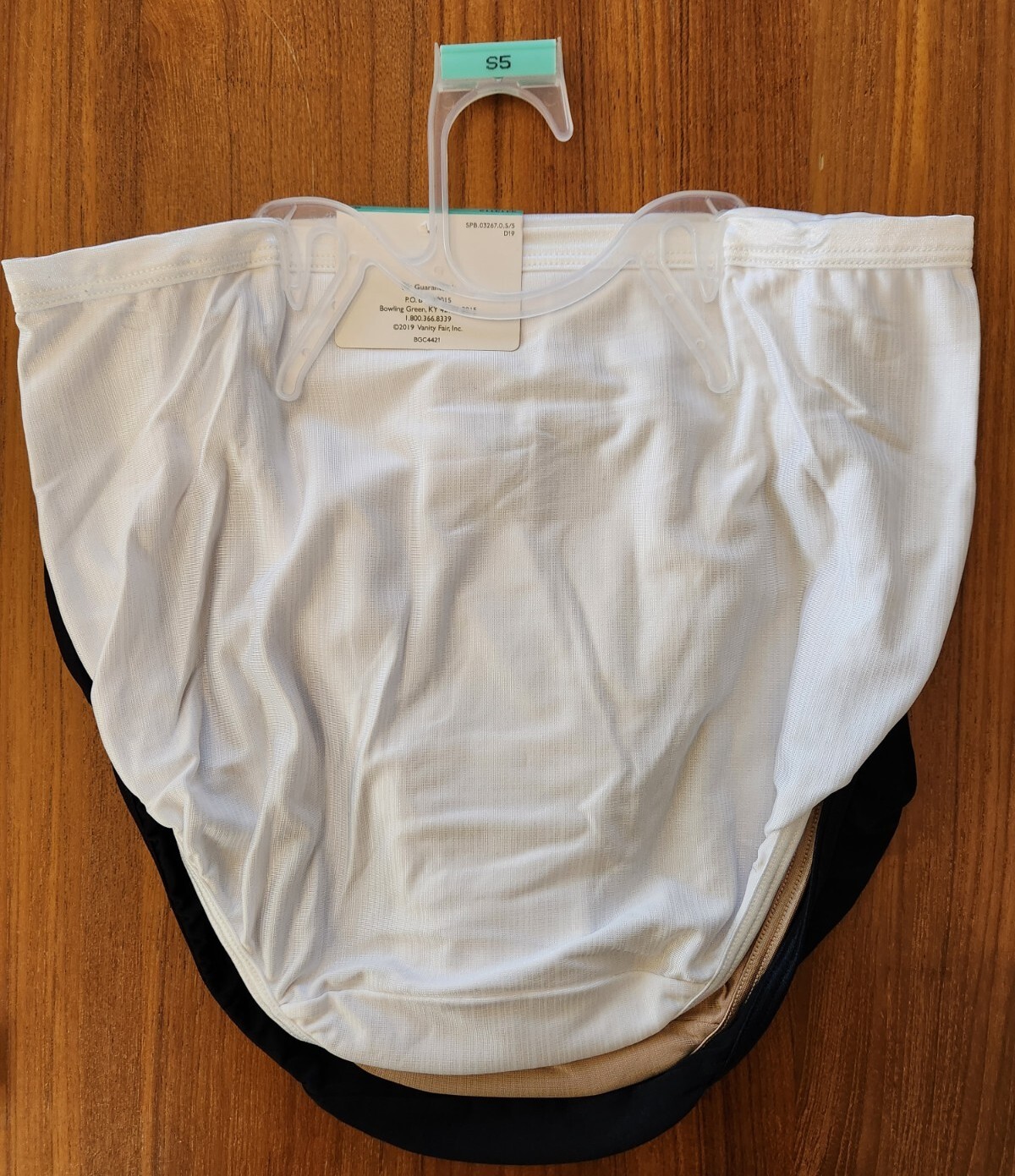 Vanity Fair Women’s 3-PACK SMALL 5 Radiant Hi-Cut Panties White Beige Black