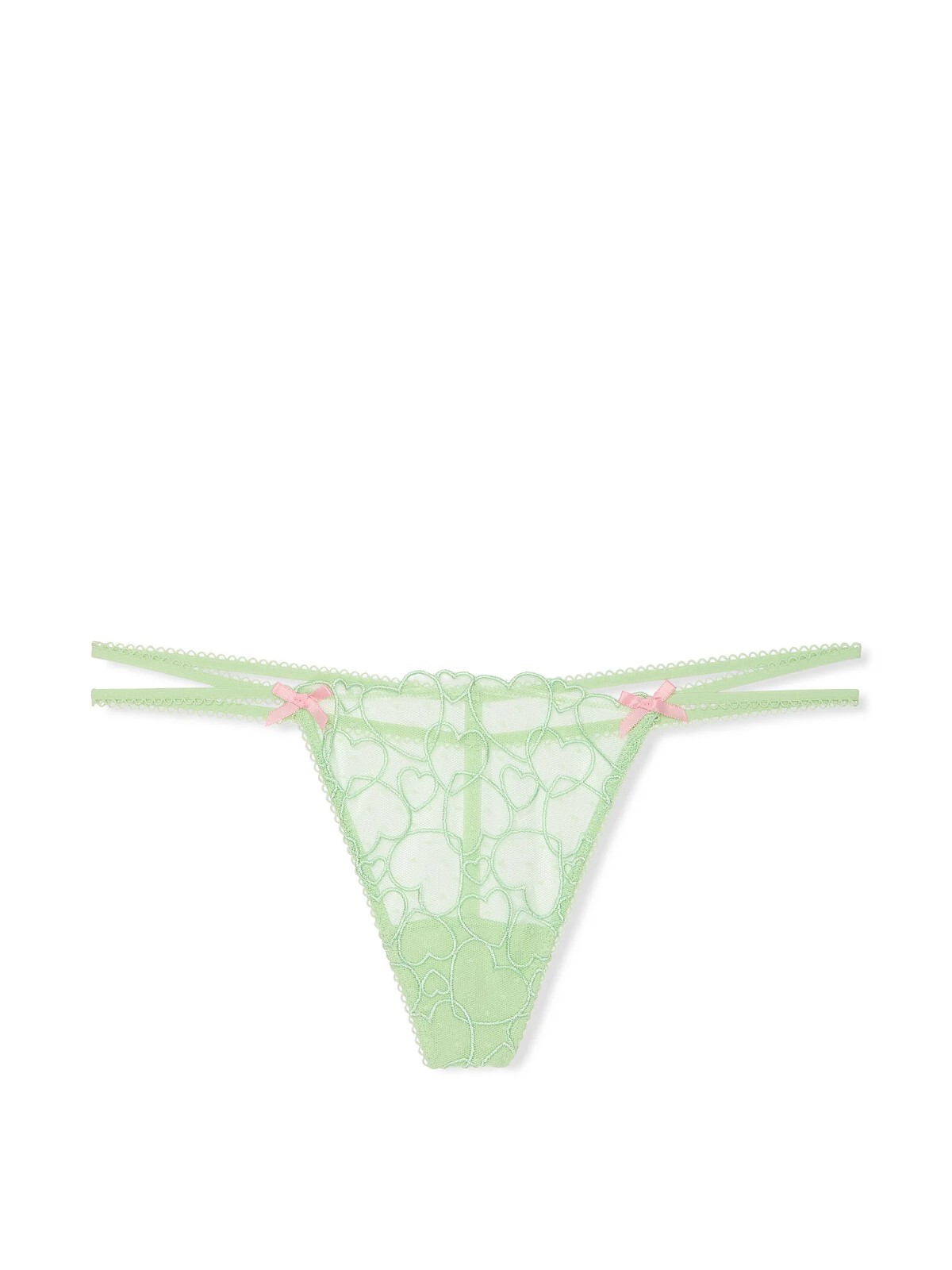 Victoria’s Secret Pink Wink V-String Panty Heart Embroidery Limited