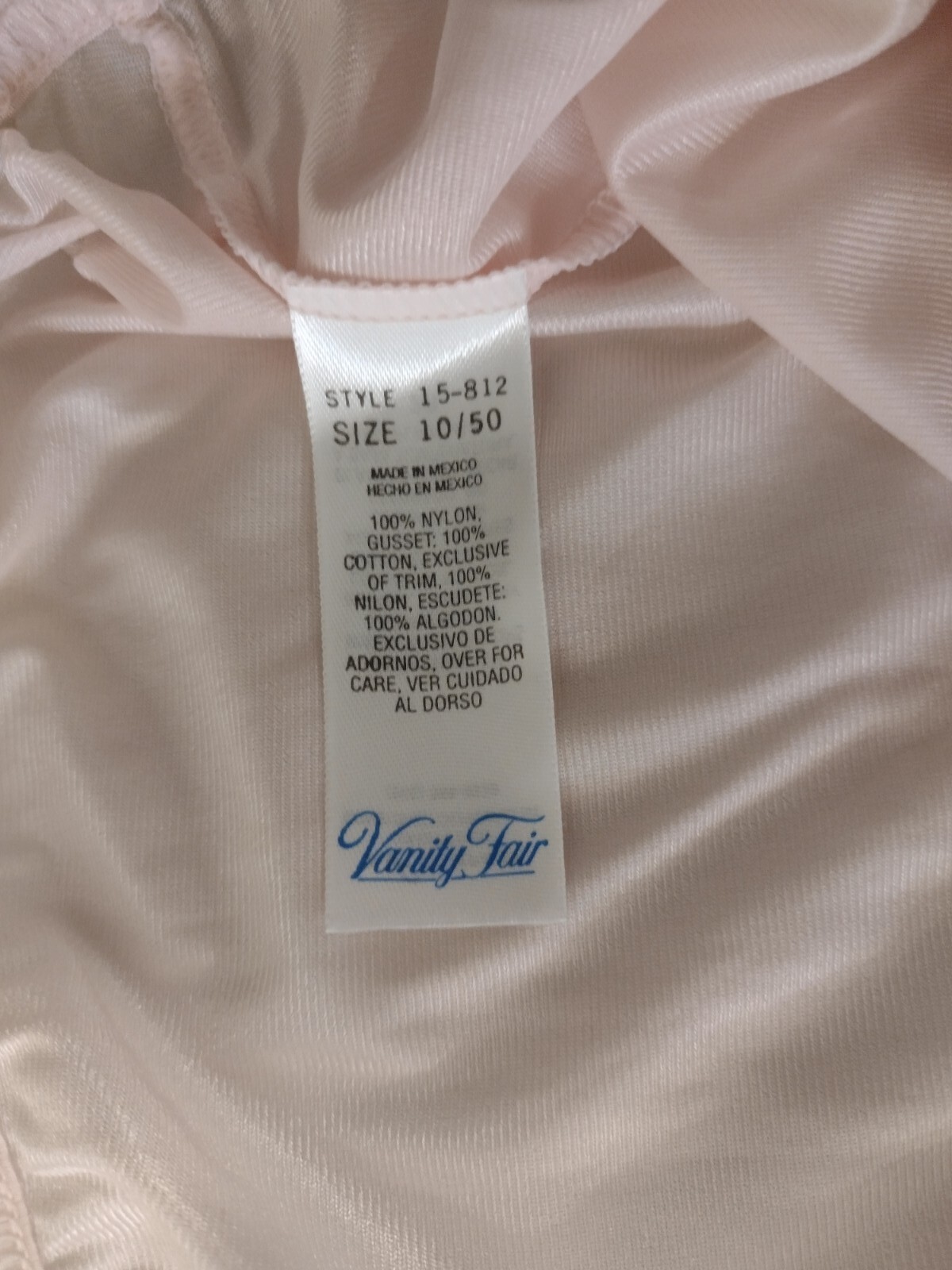 NWT HTF VANITY FAIR WOMAN BLUSHING PINK BRIEF PANTY SIZE 10 #15812