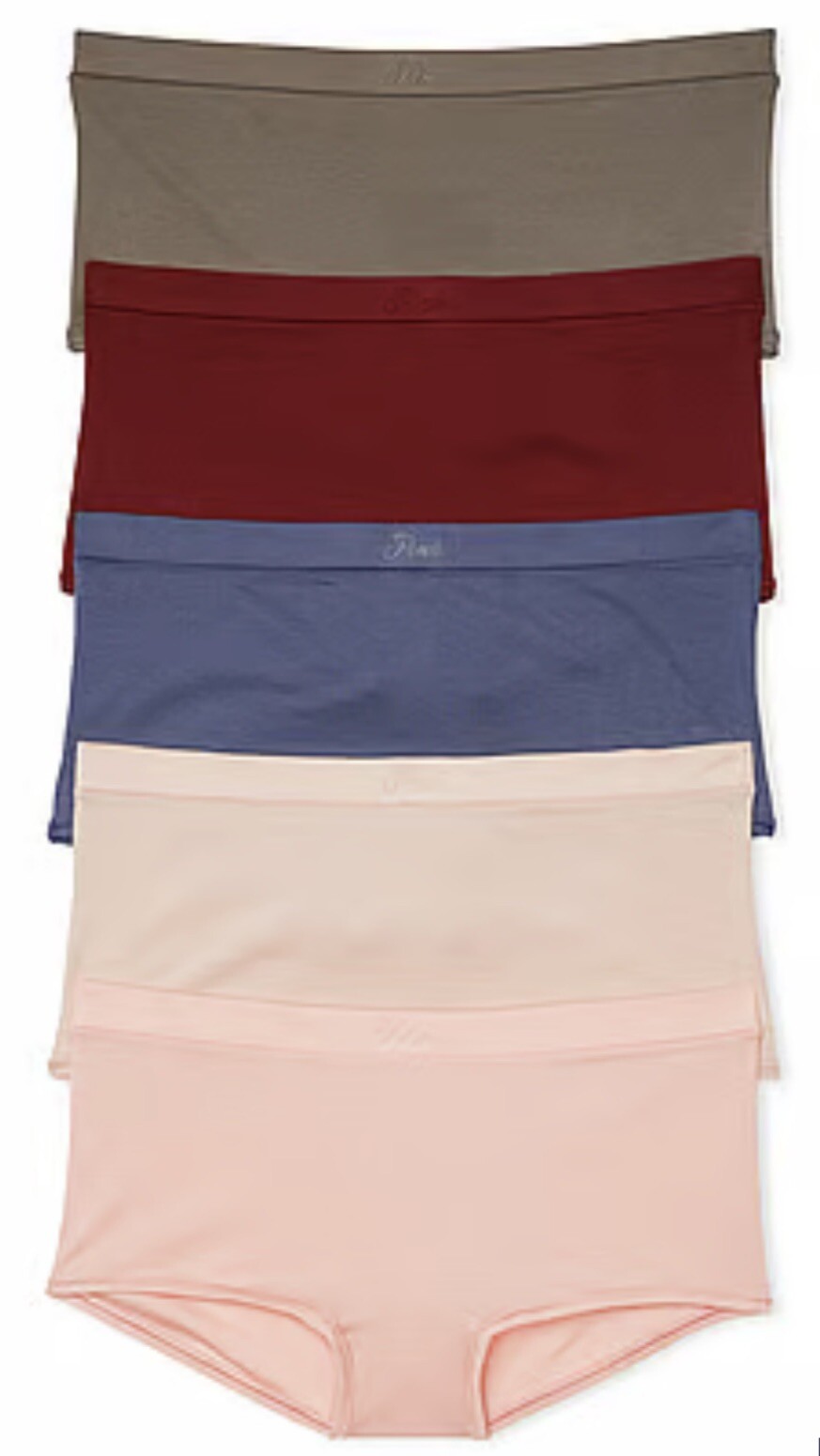 Victoria’s Secret Pink 5 Pack Cotton Boyshort Panty Xs, Small, Med,Large,Xlarge