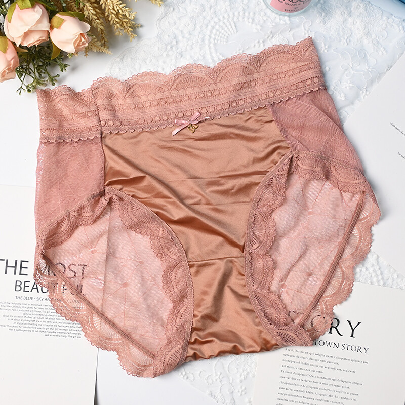 Set Of 5 Sexy Womens Ladies Satin Panties Full Briefs Smooth Underwear Lingeries
