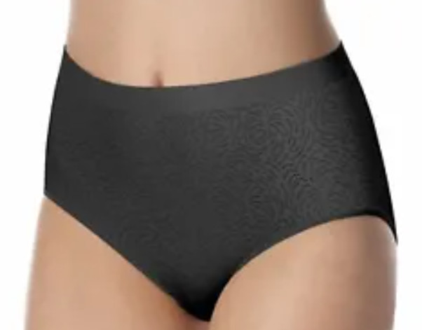 Bali Women’s Size 6/7 Comfort Revolution Microfiber Seamless Brief 803J Black