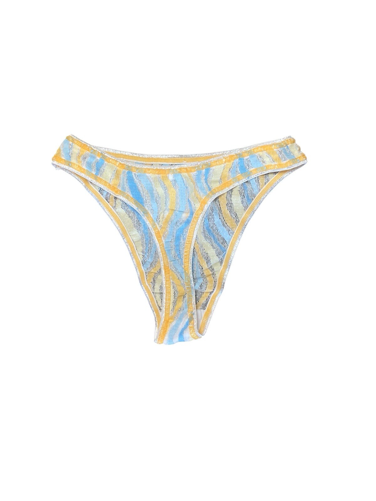 NWT Striped Multi Colored Thong. Size Medium