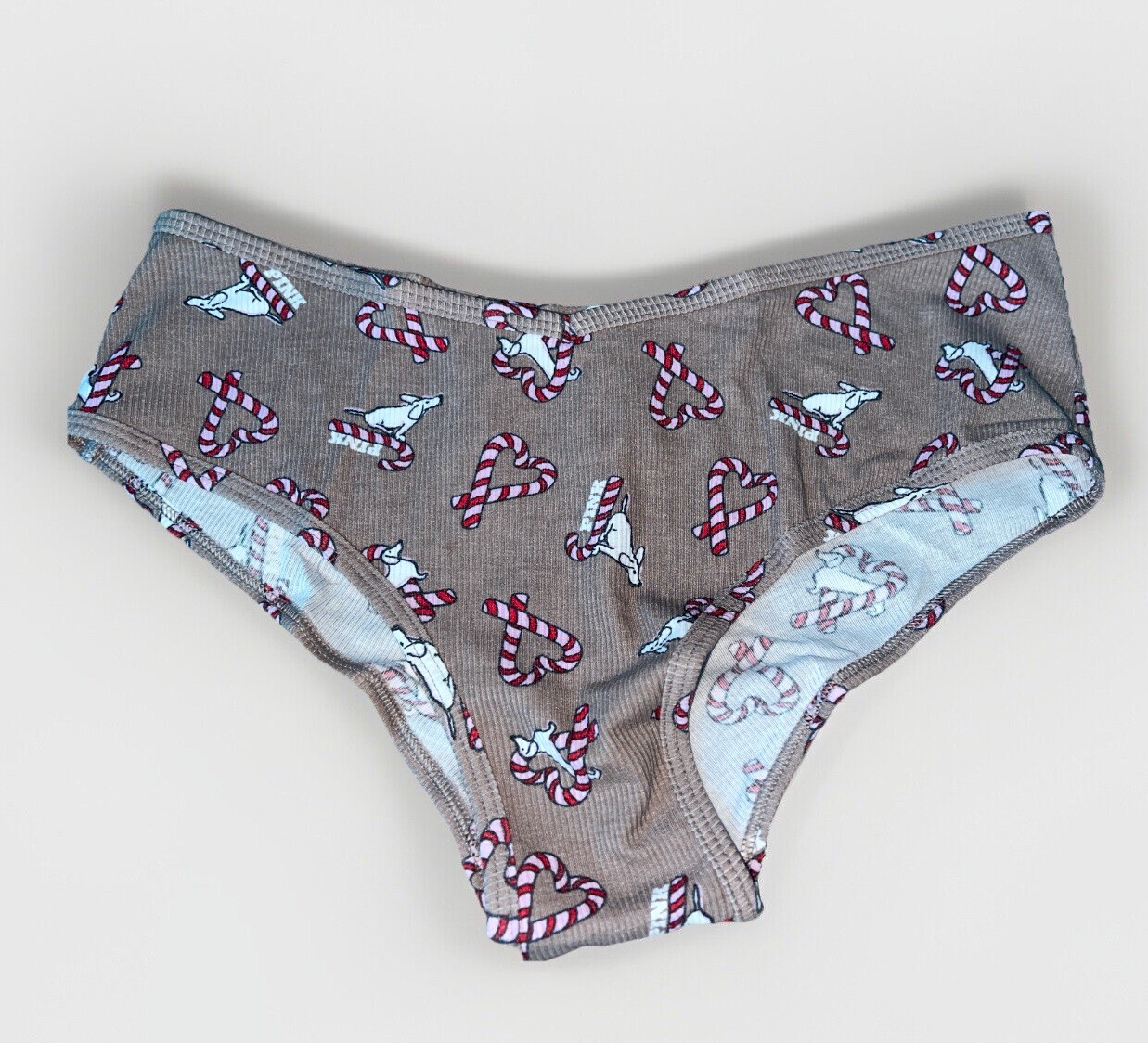 3 Victoria’s Secret Pink Cheekster Cotton Iced Coffee Candy Cane Dog Large
