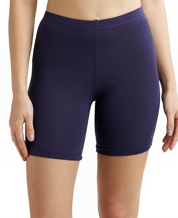 Jockey 1529 Women’s Cotton Elastane Mid Waist Shorties | High Coverage Stretch