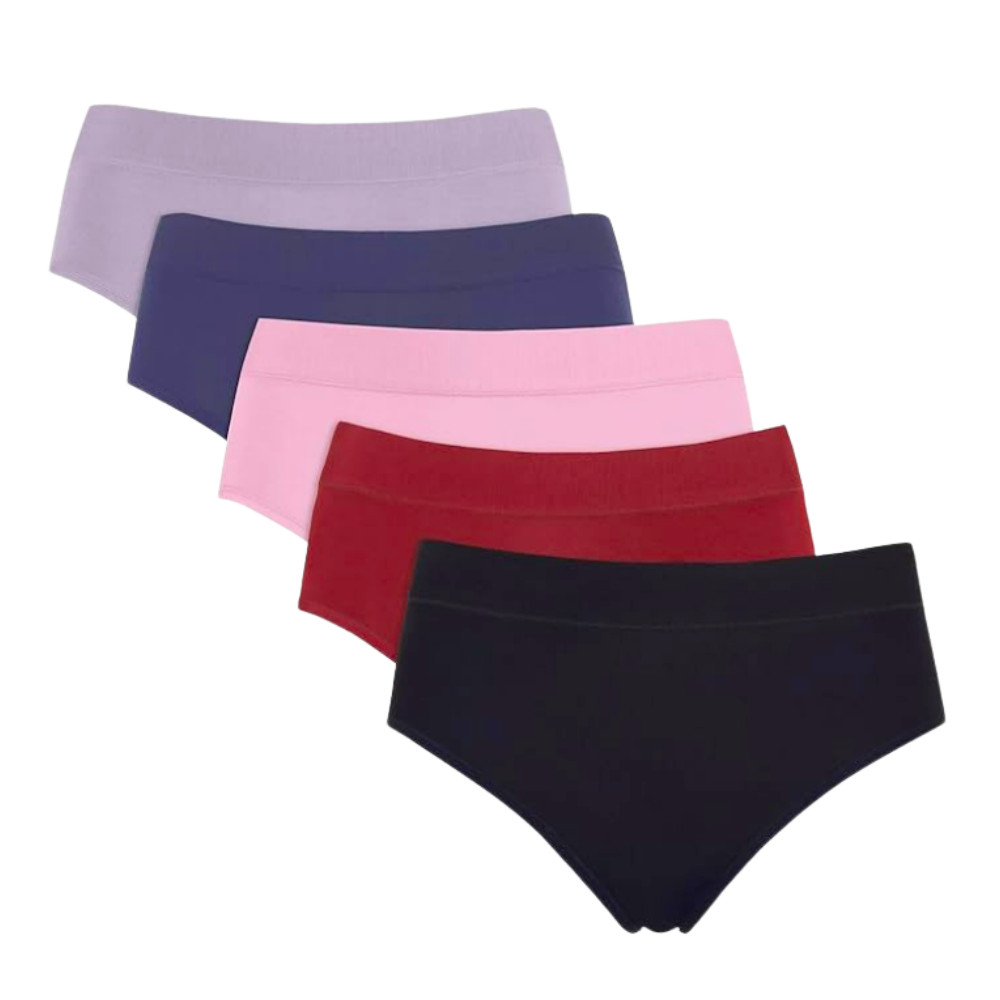Carole Hochman Women’s 5-Pack Midnight Stretch Hipster Dark Multi S – NEW