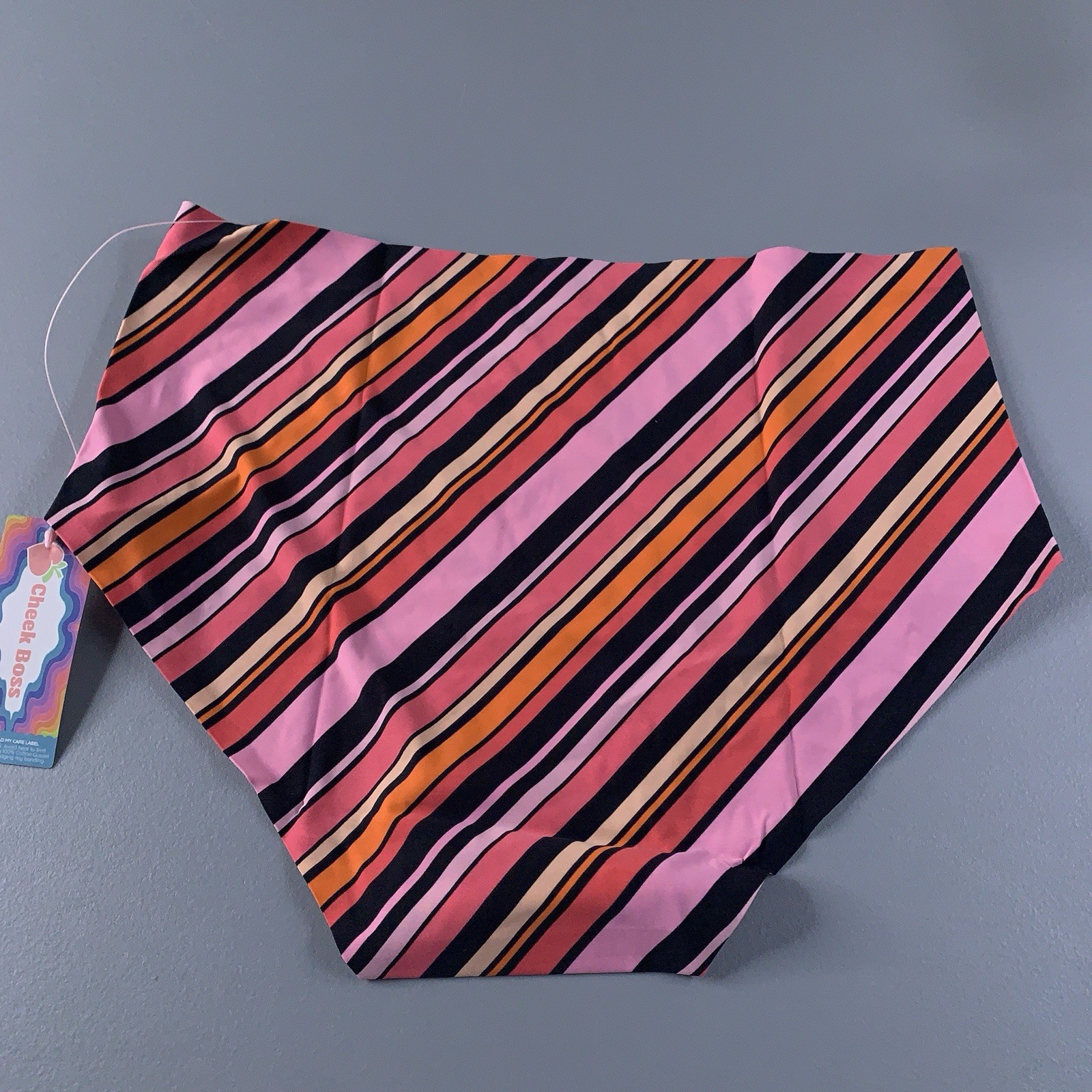 Cheek Boss Womens Size XL Pink Striped Brief Panty NWT