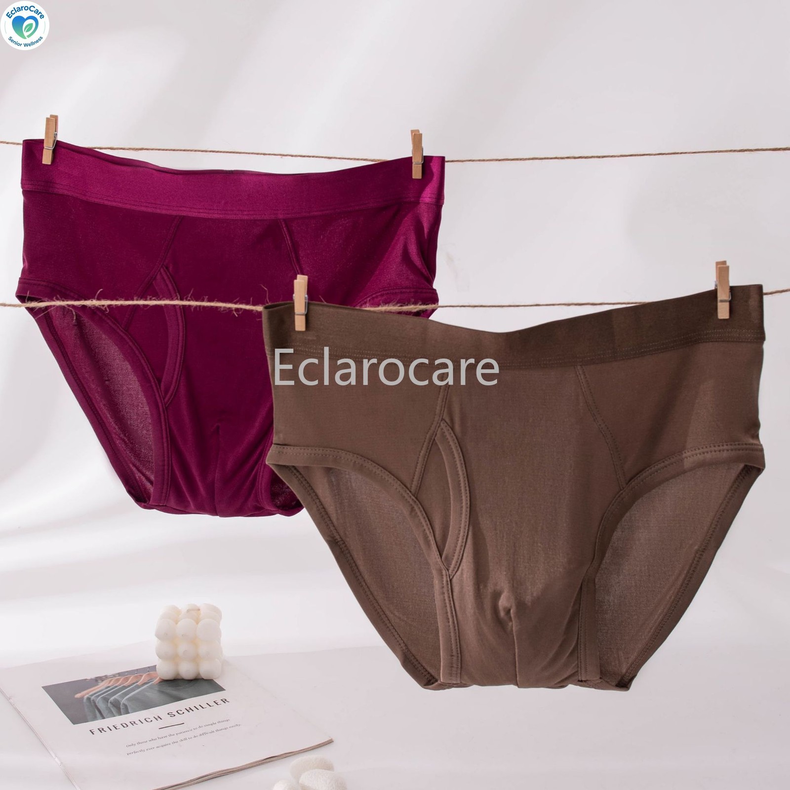 Men’s Briefs U-Shaped Antibacterial Mulberry Silk Double-Sided Knit Breathable