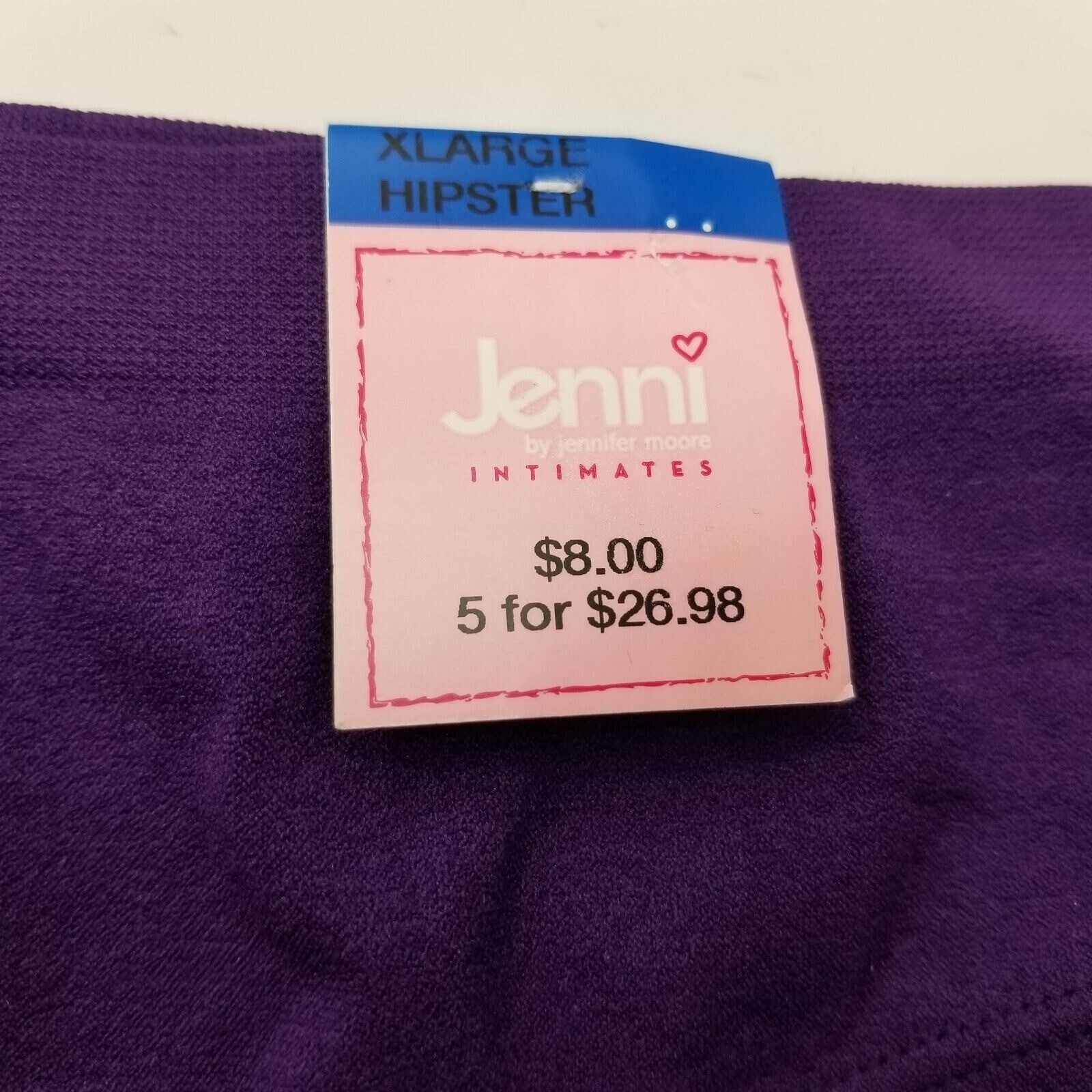 Jenni By Jennifer Moore Women’s Seamless Hipster Underwear Violet Indigo Size XL