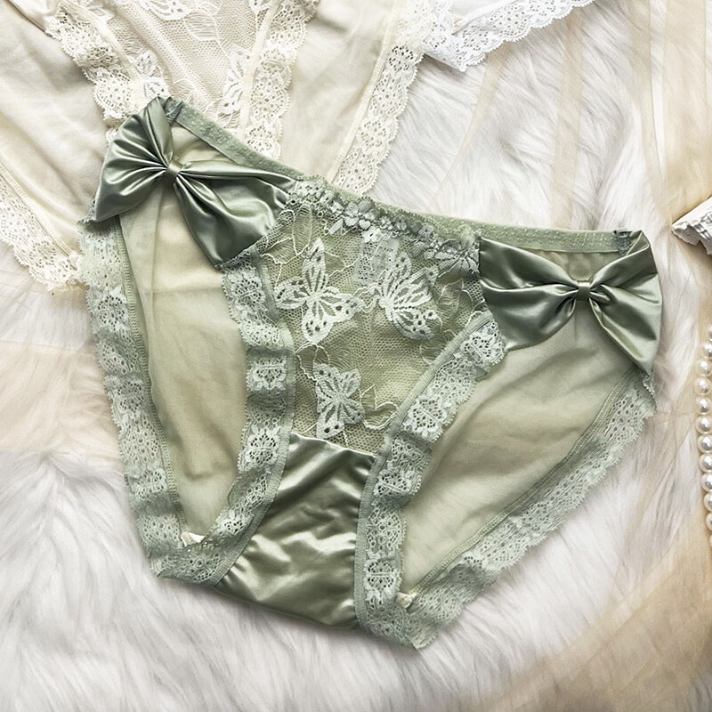 5 Pack Sexy Womens See Through Satin Panties Brief Lace Sheer Underwear Lingerie