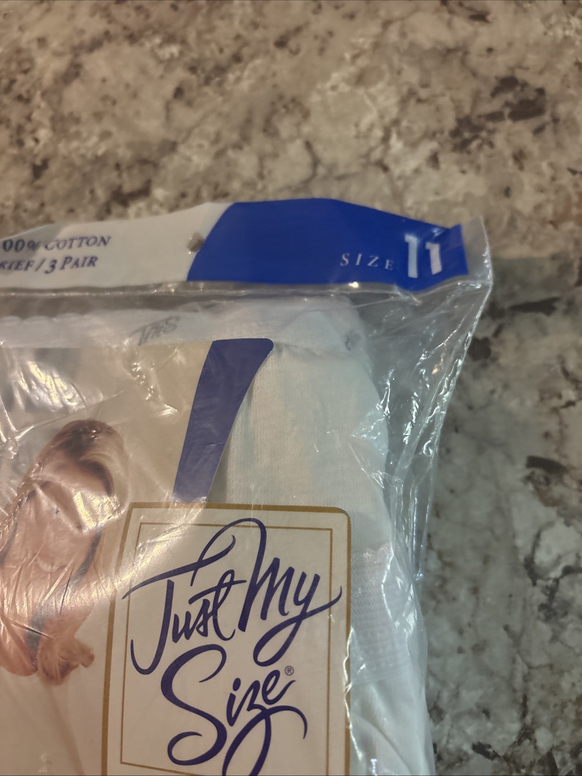 Vintage 2000 Just My Size Women’s White Cotton Briefs Size 11 Pack Of 3 Sealed