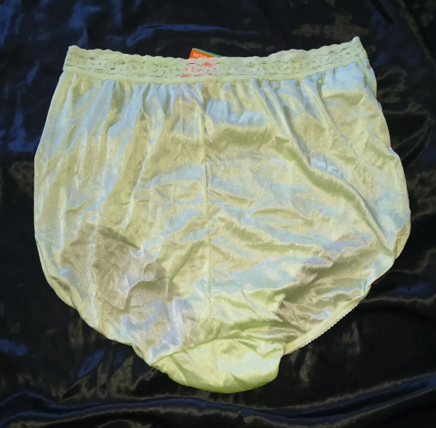 Vtg NWT Warner’s Perfect Measure Nylon Granny Panties Briefs sz 8/XL Lime 🍋‍🟩