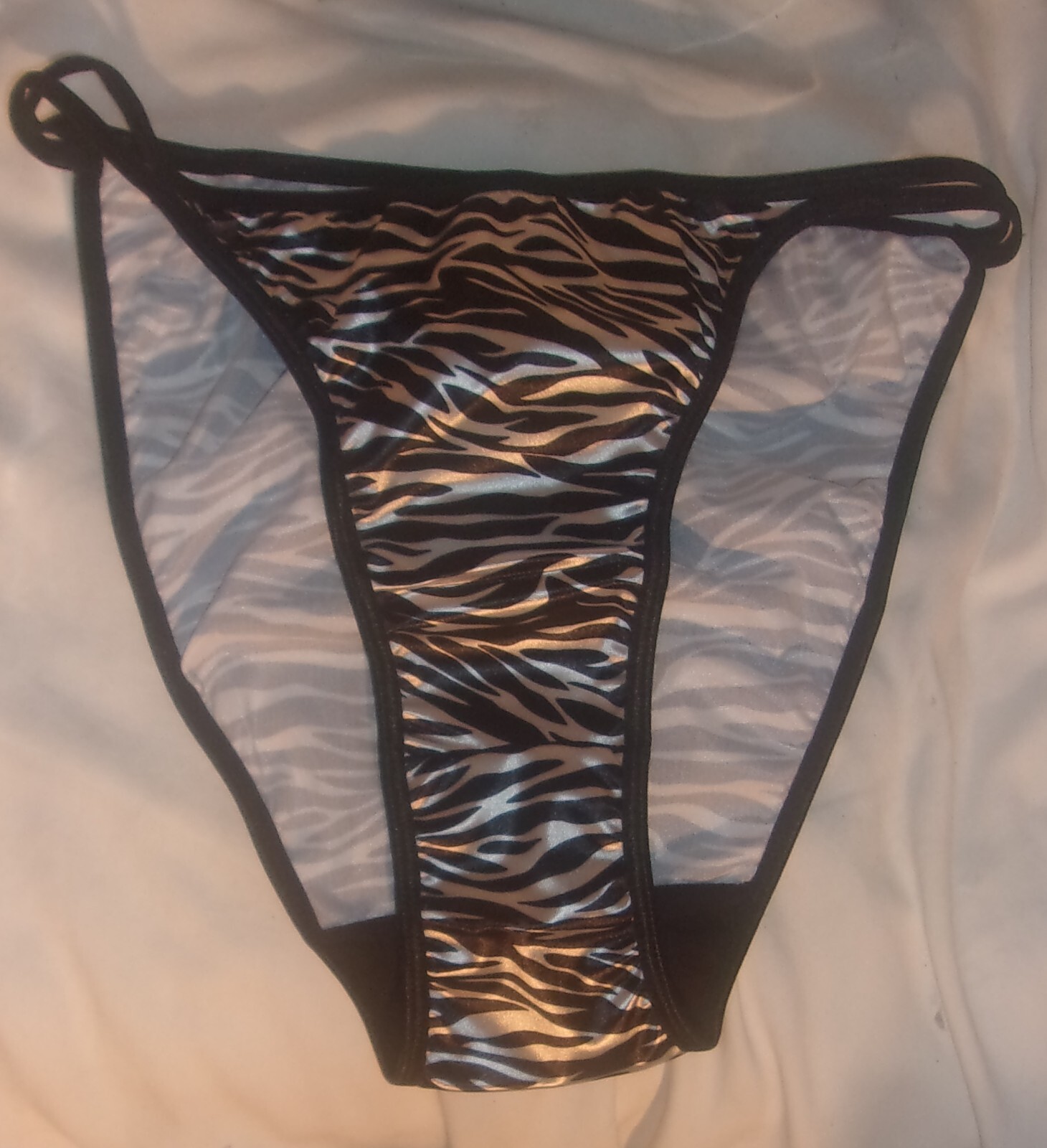 SEXY DOUBLE STRING BIKINI PANTIES WITH ANIMAL PRINT DESIGN SIZE LARGE NEW