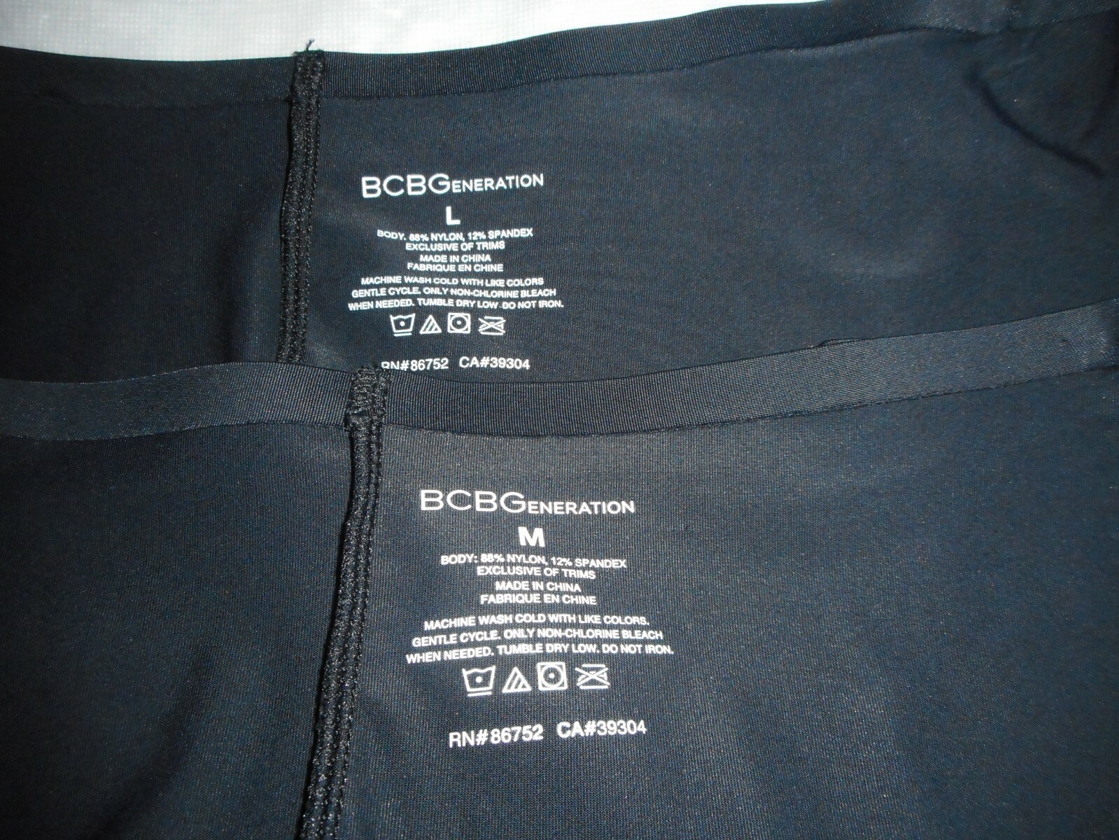 BCBGENERATIONS Black No Shows Hipster Panty Sold Separate.Medium & Large