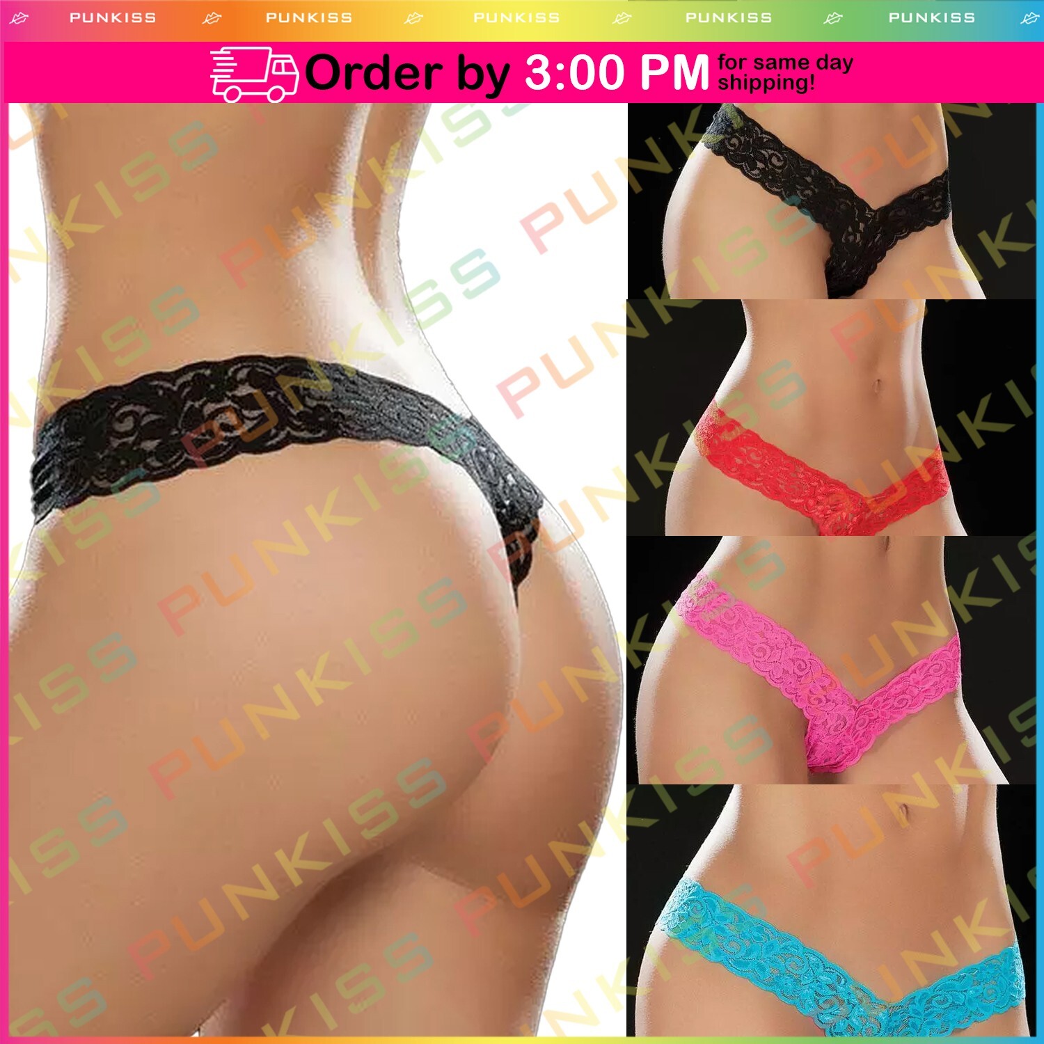 Women’s Underwear Lingerie Bikini Lace V Front Boy Short Sexy Thong Panties