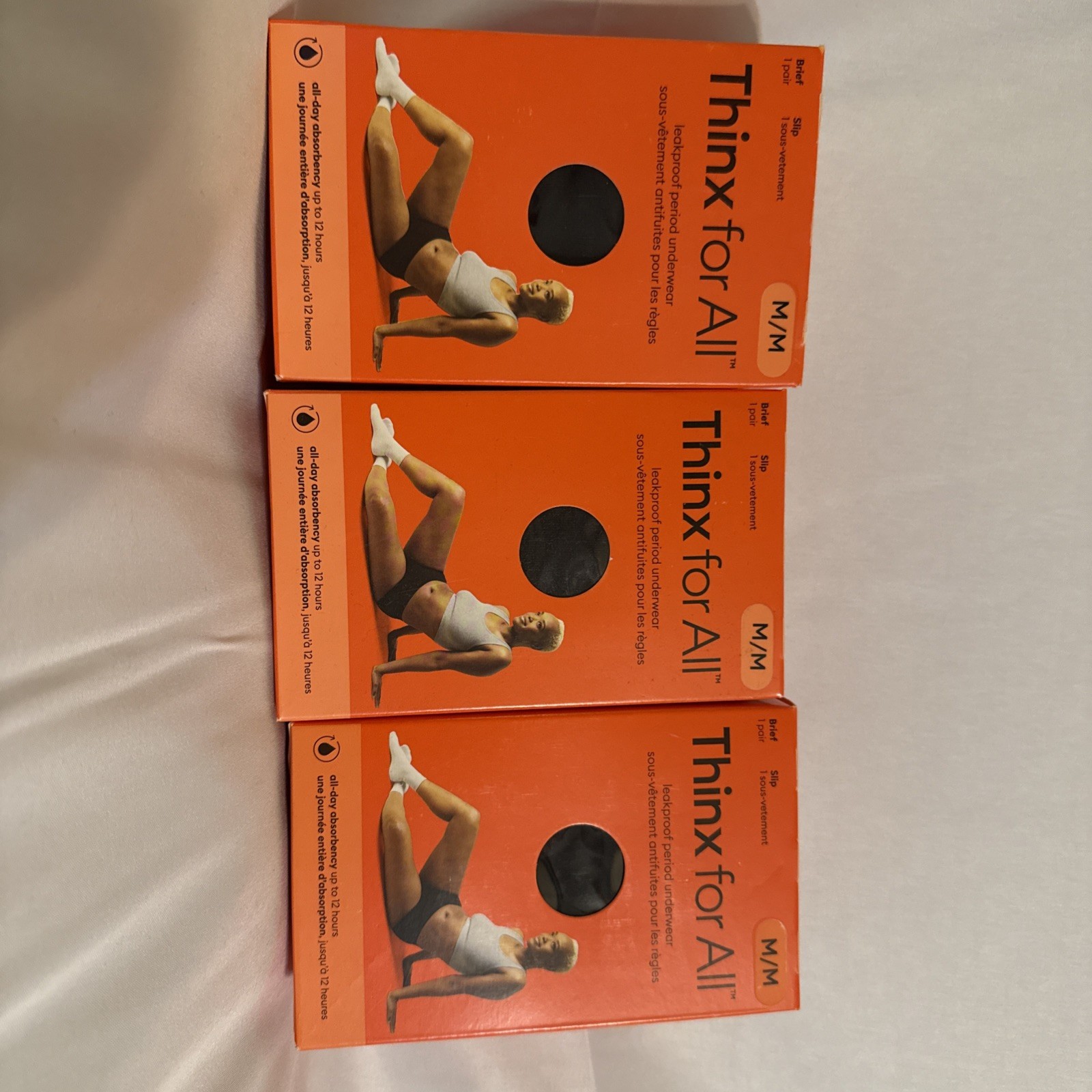 3 Thinx For All Leakproof Period Underwear All Day Absorbency Size M/M