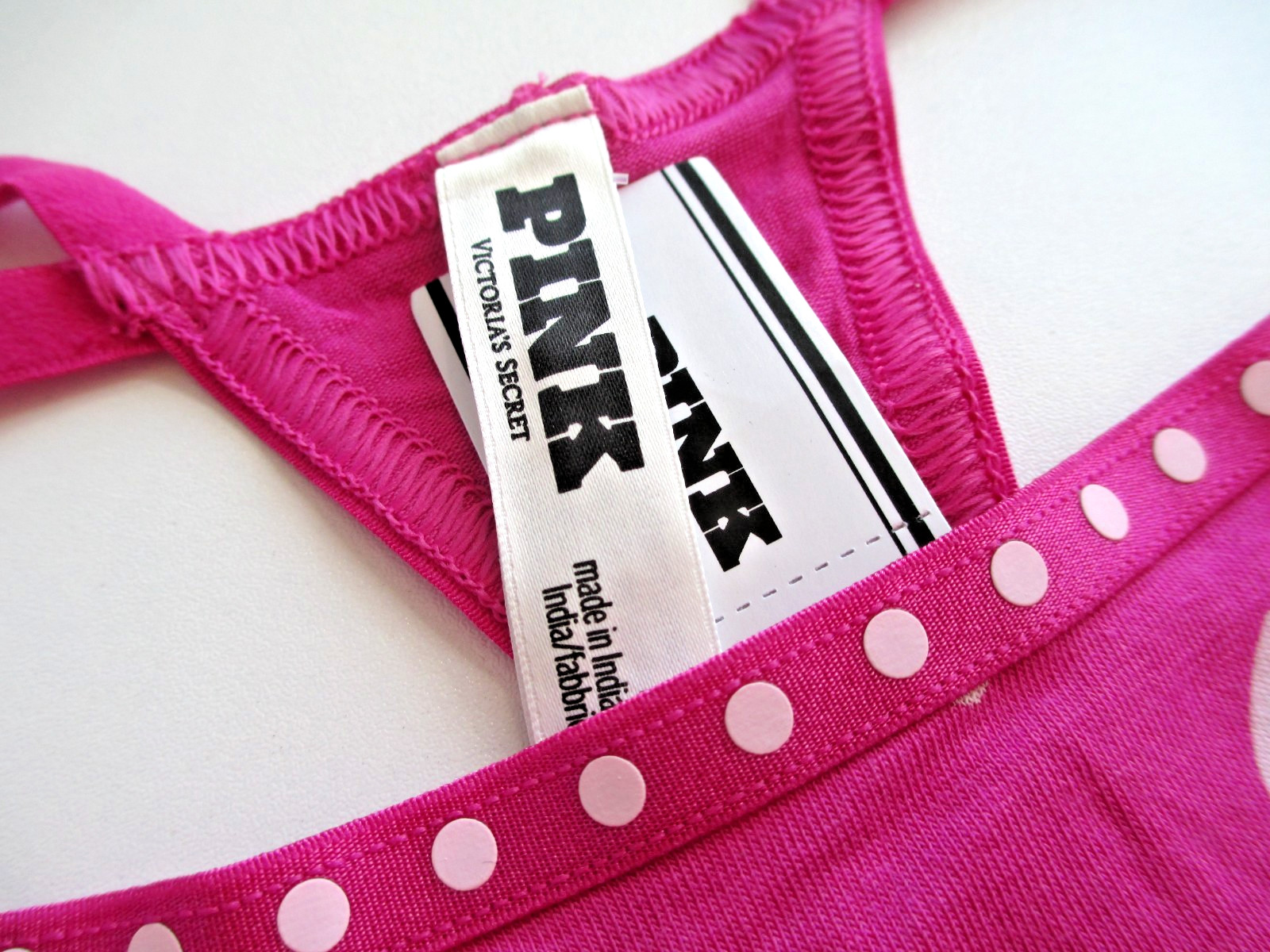 VICTORIA’S SECRET PINK Cotton High Leg Thong Panty S M L XL Pink Polka Dot Heart