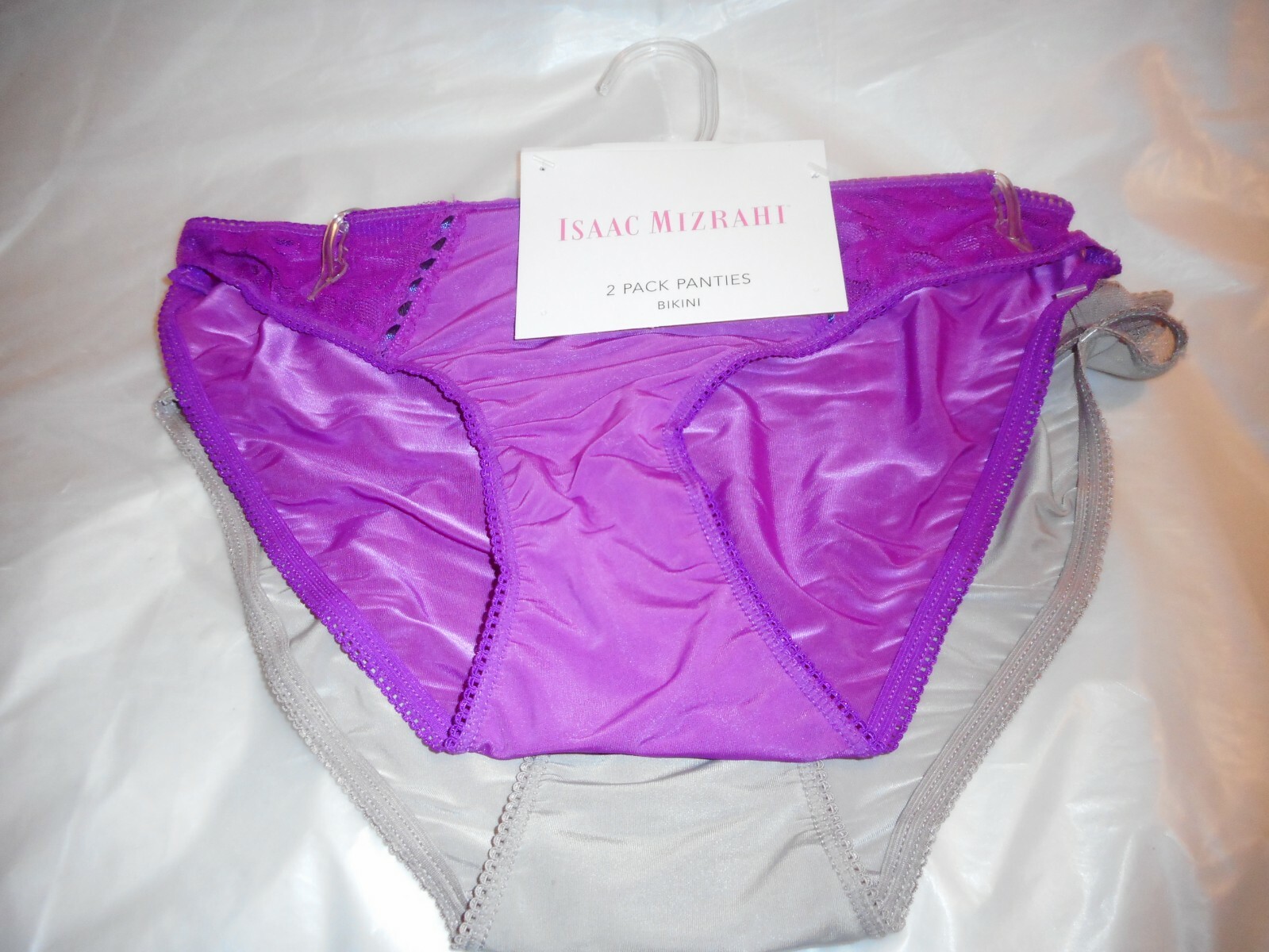 N/W/P 2 Pack Isaac Mizrahi Bikini Pink & Brown/grey Panty Medium & Large sold se