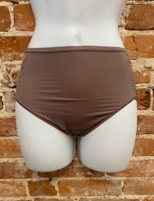Soma Mocha Beige Vanishing Edge Microfiber Modern Brief Panties New