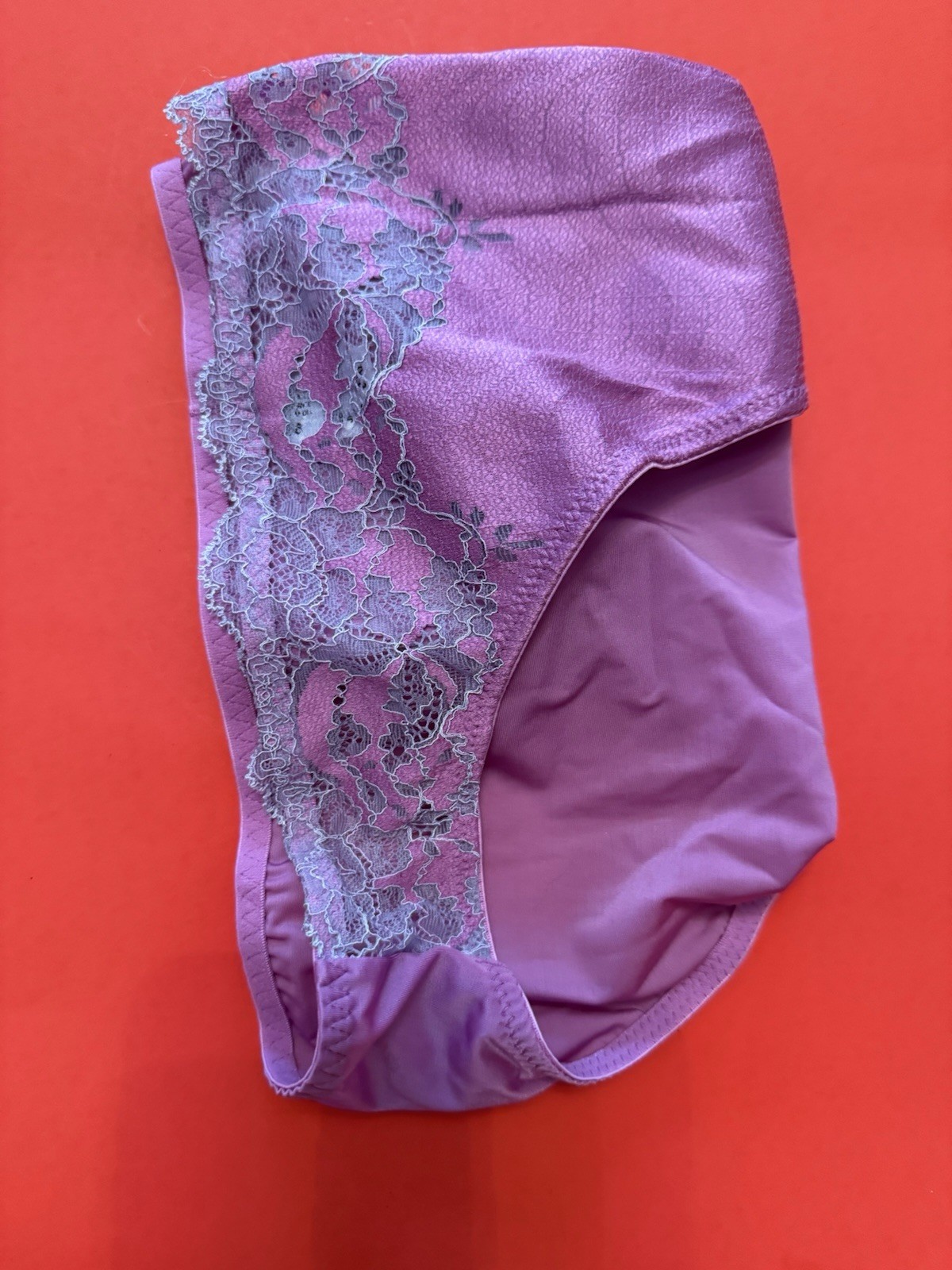 Jezebel Women’s Bikini Panties XL Purple Lace Floral Pattern 1 Pack