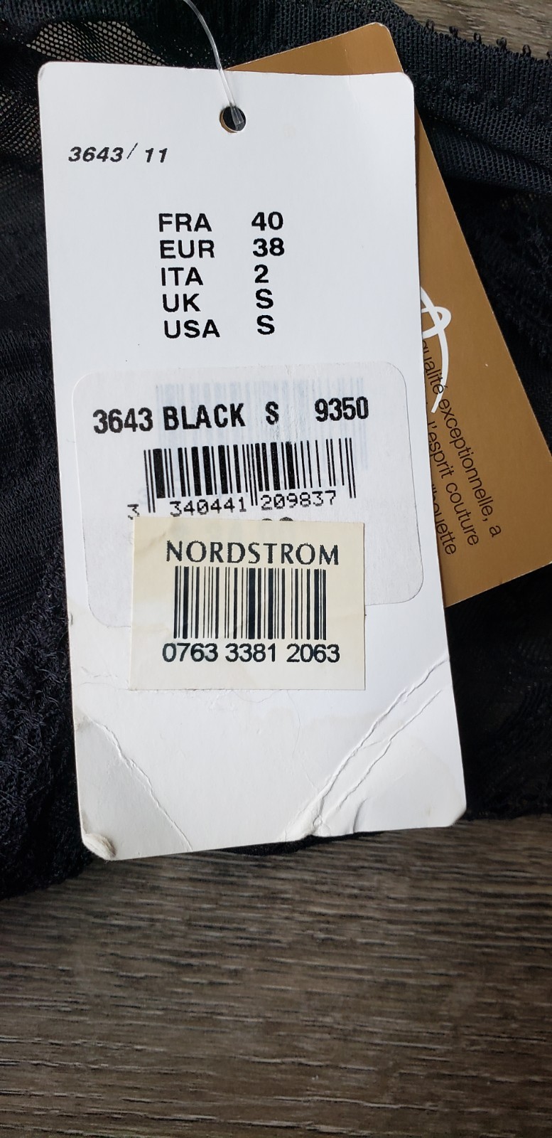 NEW Chantelle 3643 SHEER Black Lace Brazilian Panties Sz S Panty Nordstrom READ