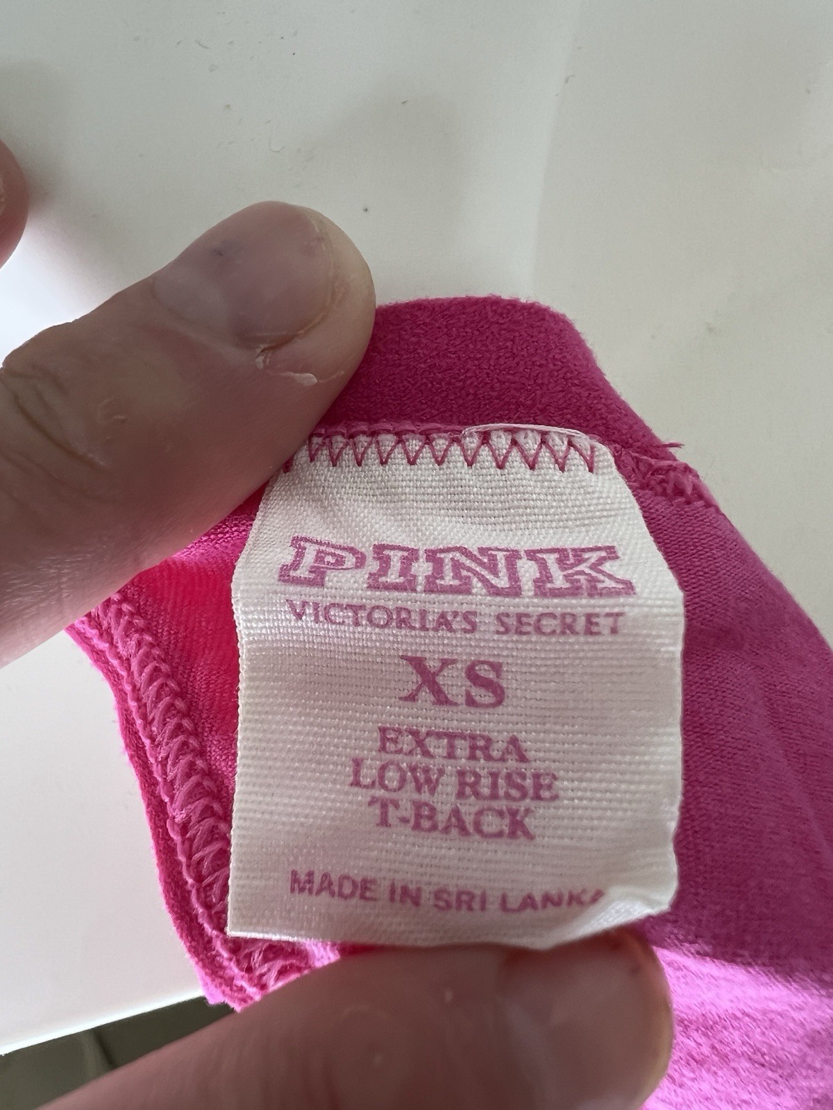 NEW Victoria’s Secret VTG “LOVE PINK” Extra Low Rise T-Back Thong Panties XS