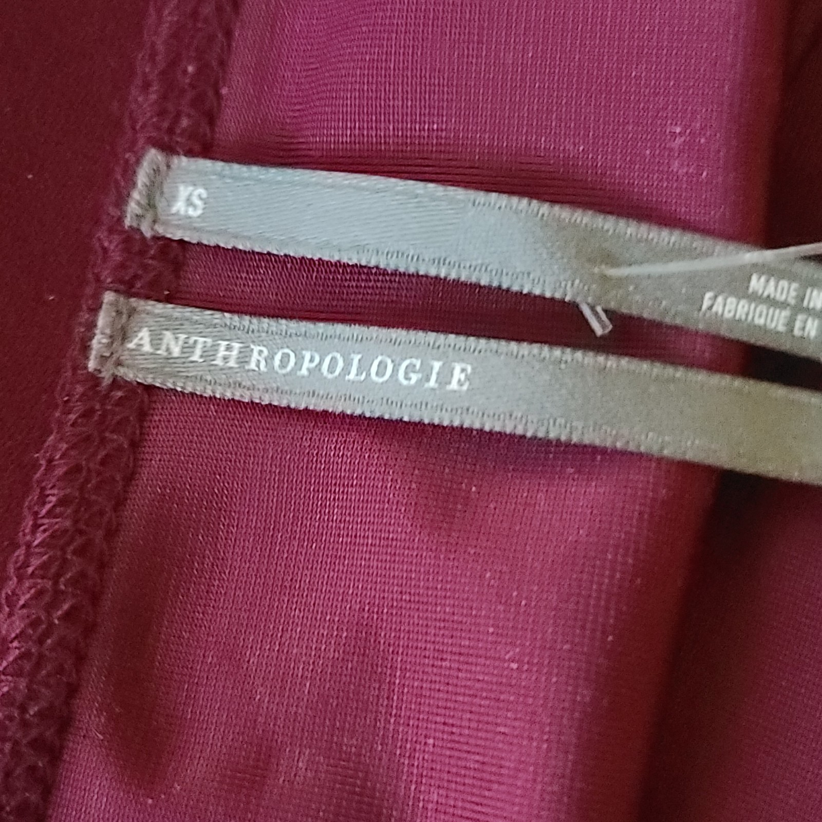 By Anthropologie Velvet Panty Briefs Underwear Sz XS Plum Retro Coquette NWT