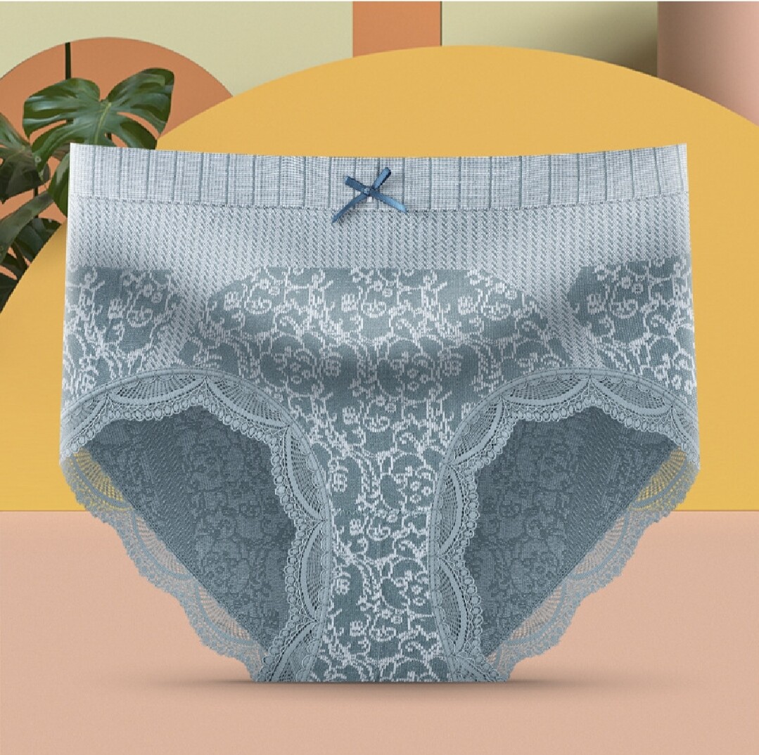 4 Pack Graphene Antibacterial Women Cotton Underwear Panties Softer Mid-waist