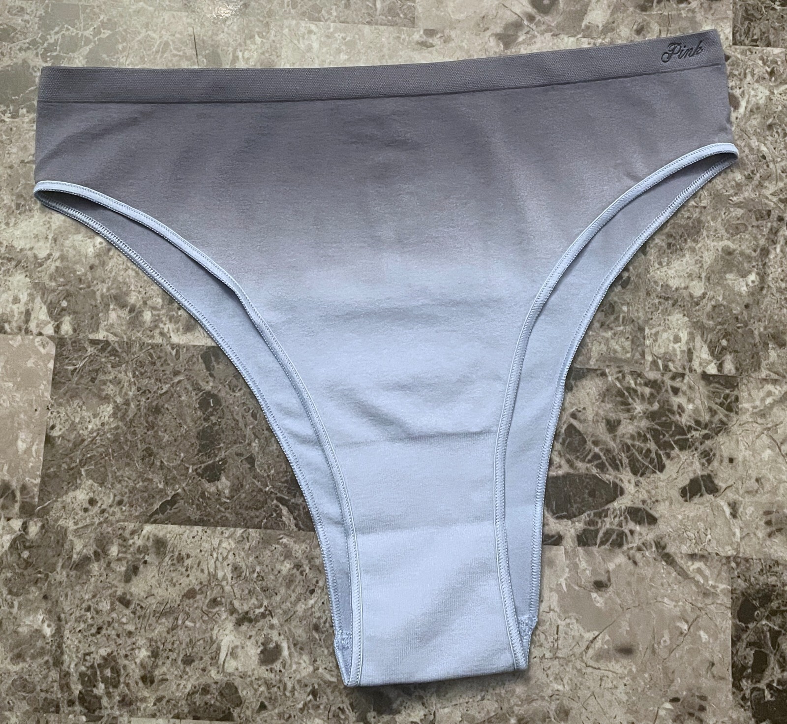 NWT VICTORIA’S SECRET PINK BLUE OMBRE SEAMLESS HIGH LEG BRAZILIAN CHEEKY PANTIES