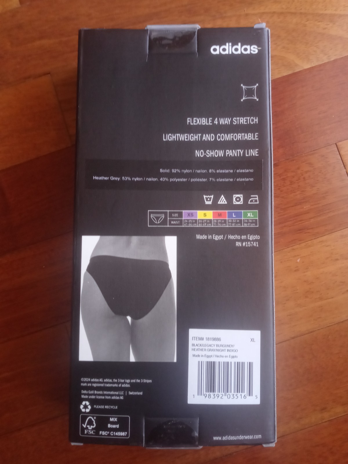 Brand New Adidas Women’s Seamless Bikini Underwear Pack Size XL