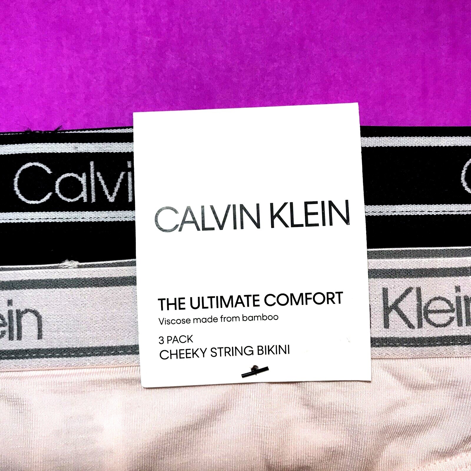 Calvin Klein SMALL Bikini Women’s Cotton Panties -2 Pack-Viscose Cotton Blend