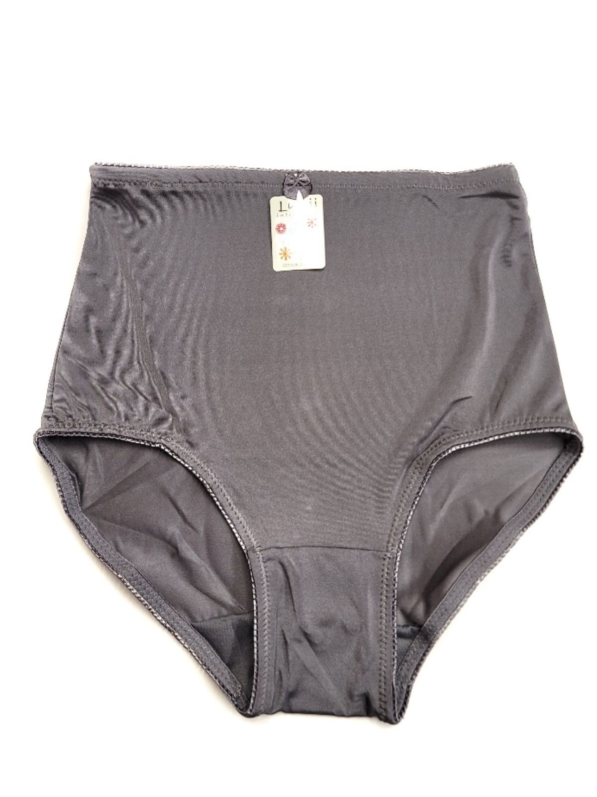 Lucii High Waist Light Tummy Control Full Coverage Satin Brief Girdle Panties
