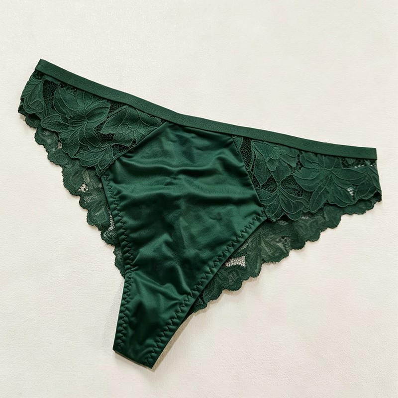 5 Pack Lot Sexy Womens Satin Panties Underwear Lace Briefs Bikini Thong Lingerie