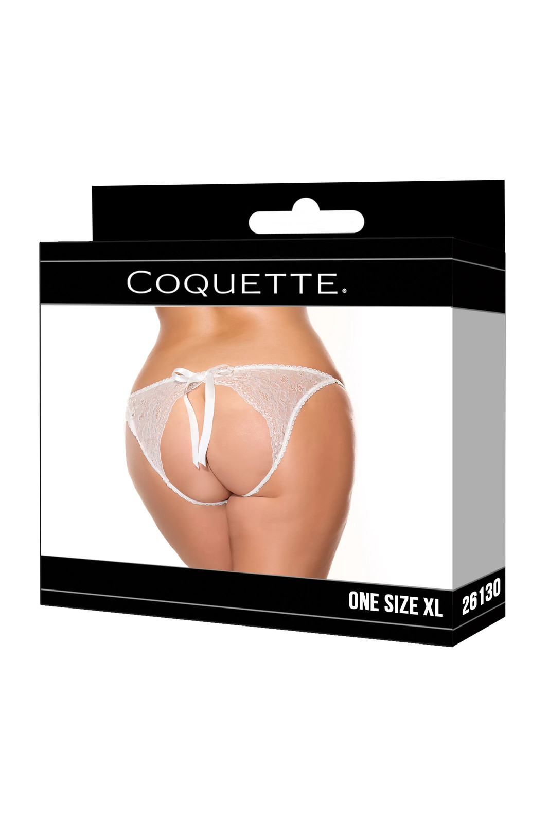 Coquette – 26130 – Open-Back Panty – WHITE