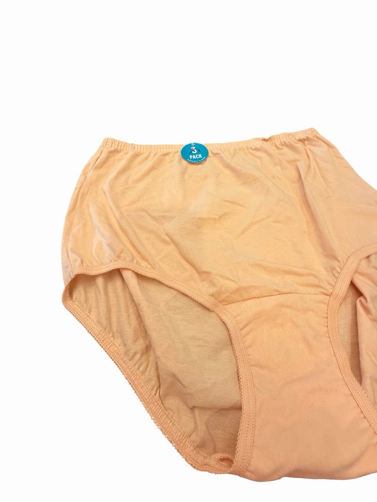Vanity Fair Perfectly Yours Tailored Cotton Brief Peach Size 6 Medium 15320 NEW